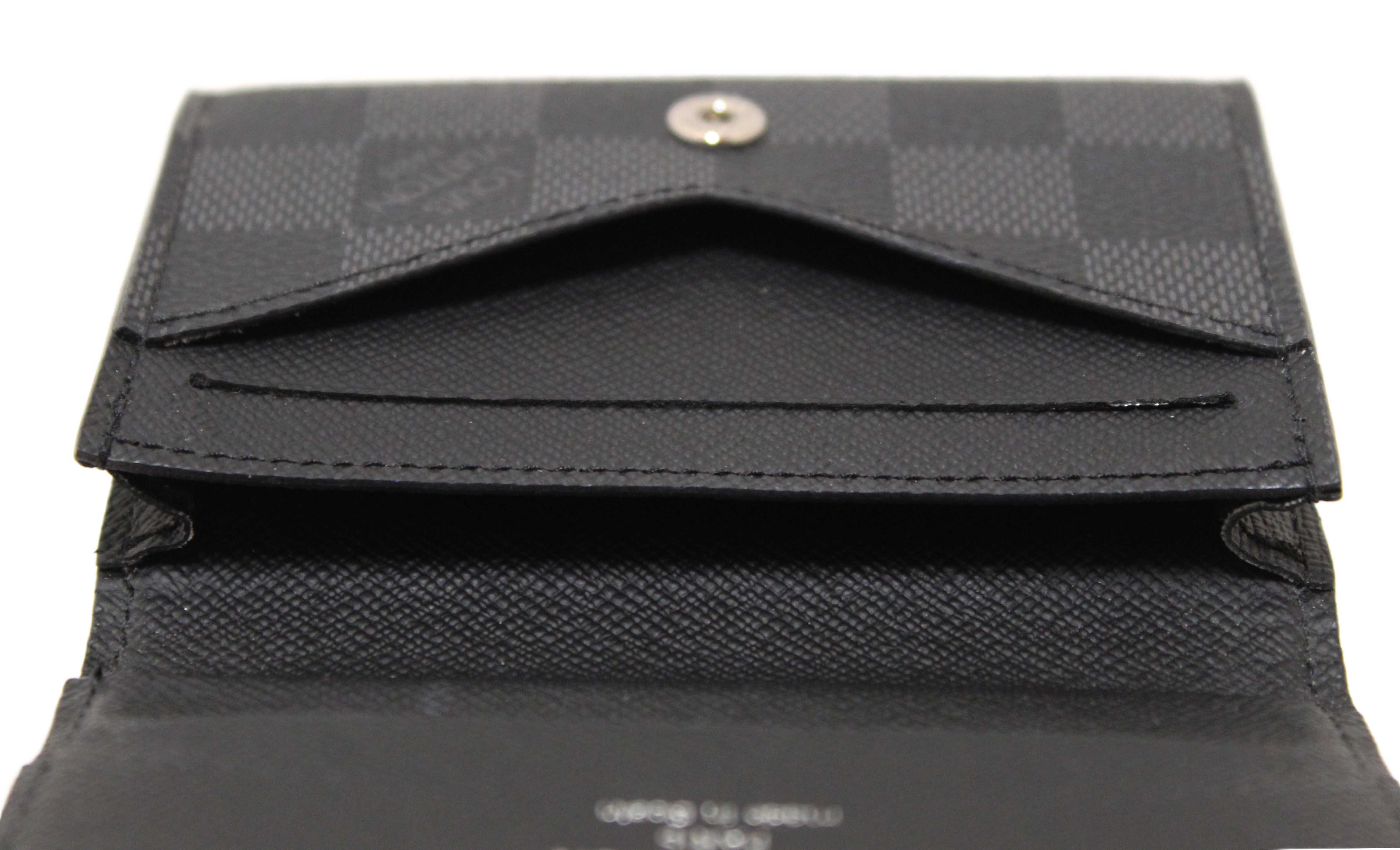 Authentic Louis Vuitton Damier Graphite Envelope Business Card Holder