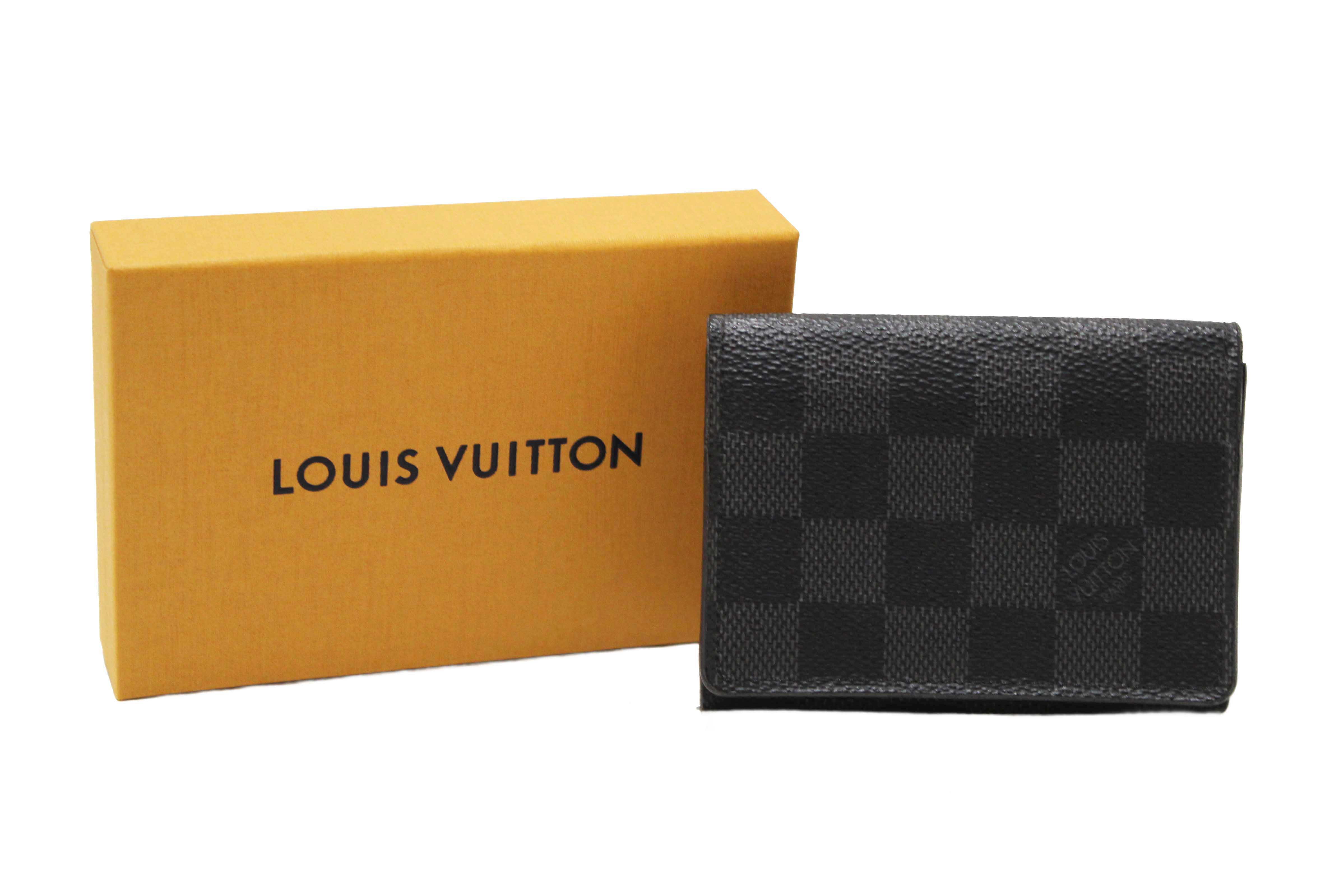 Authentic Louis Vuitton Damier Graphite Envelope Business Card Holder