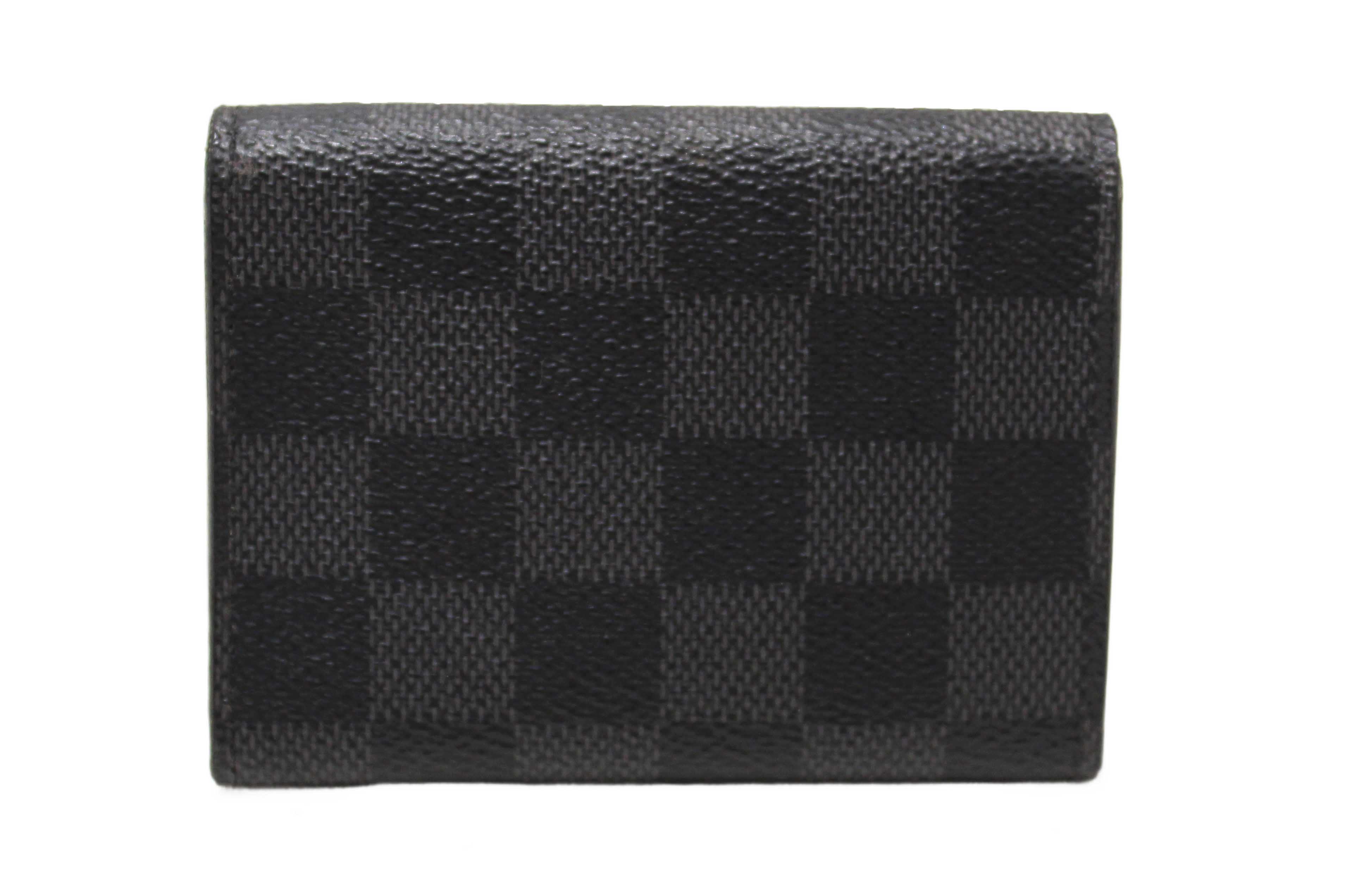 Authentic Louis Vuitton Damier Graphite Envelope Business Card Holder