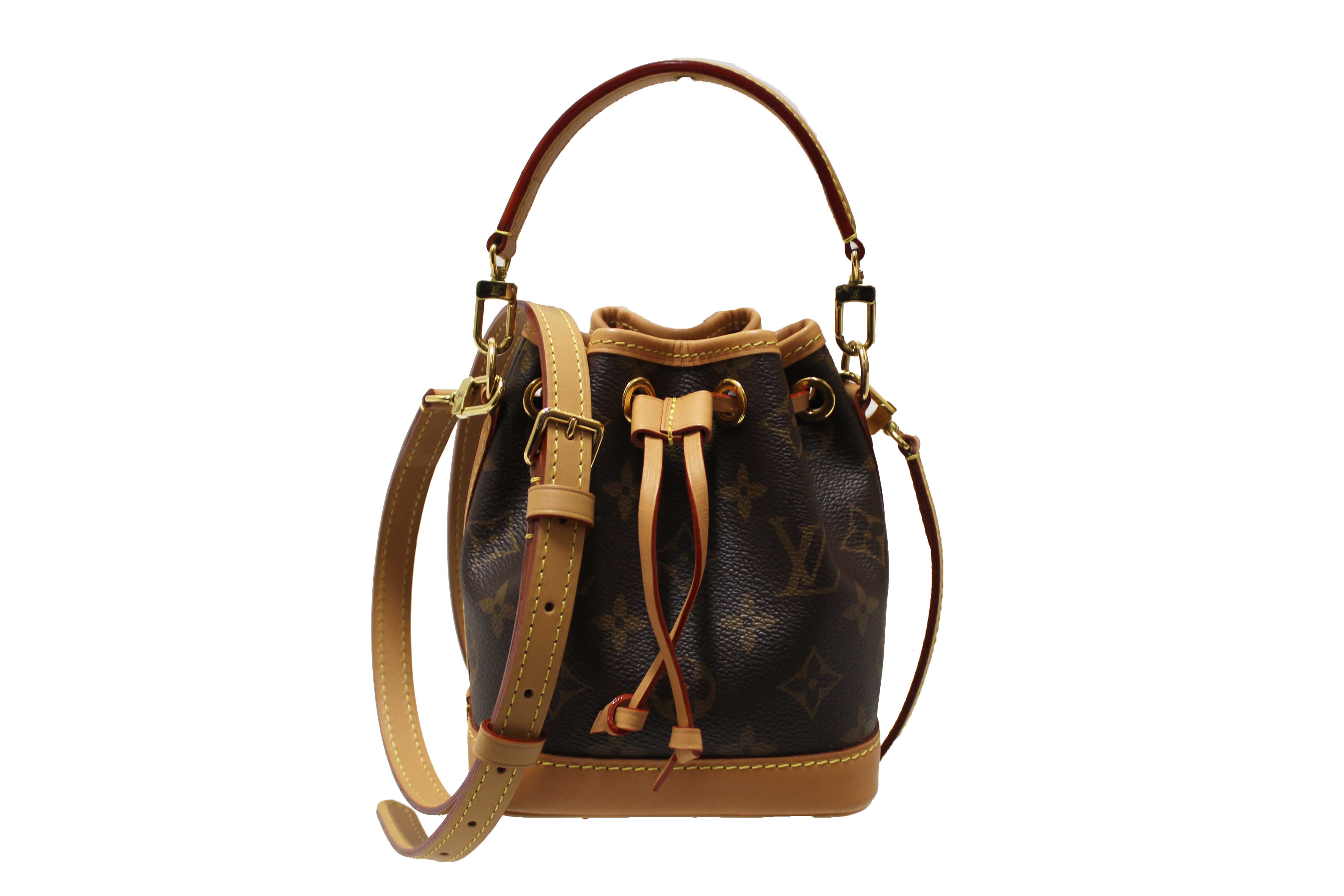 Authentic Louis Vuitton Classic Monogram Nano Noé Bag