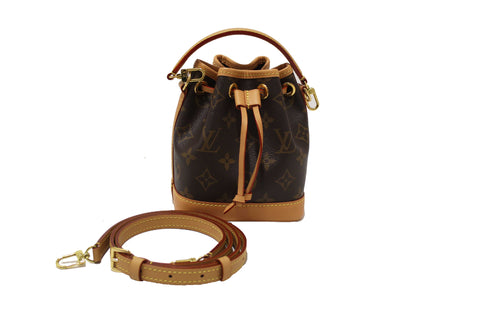 Authentic Louis Vuitton Classic Monogram Nano Noé Bag