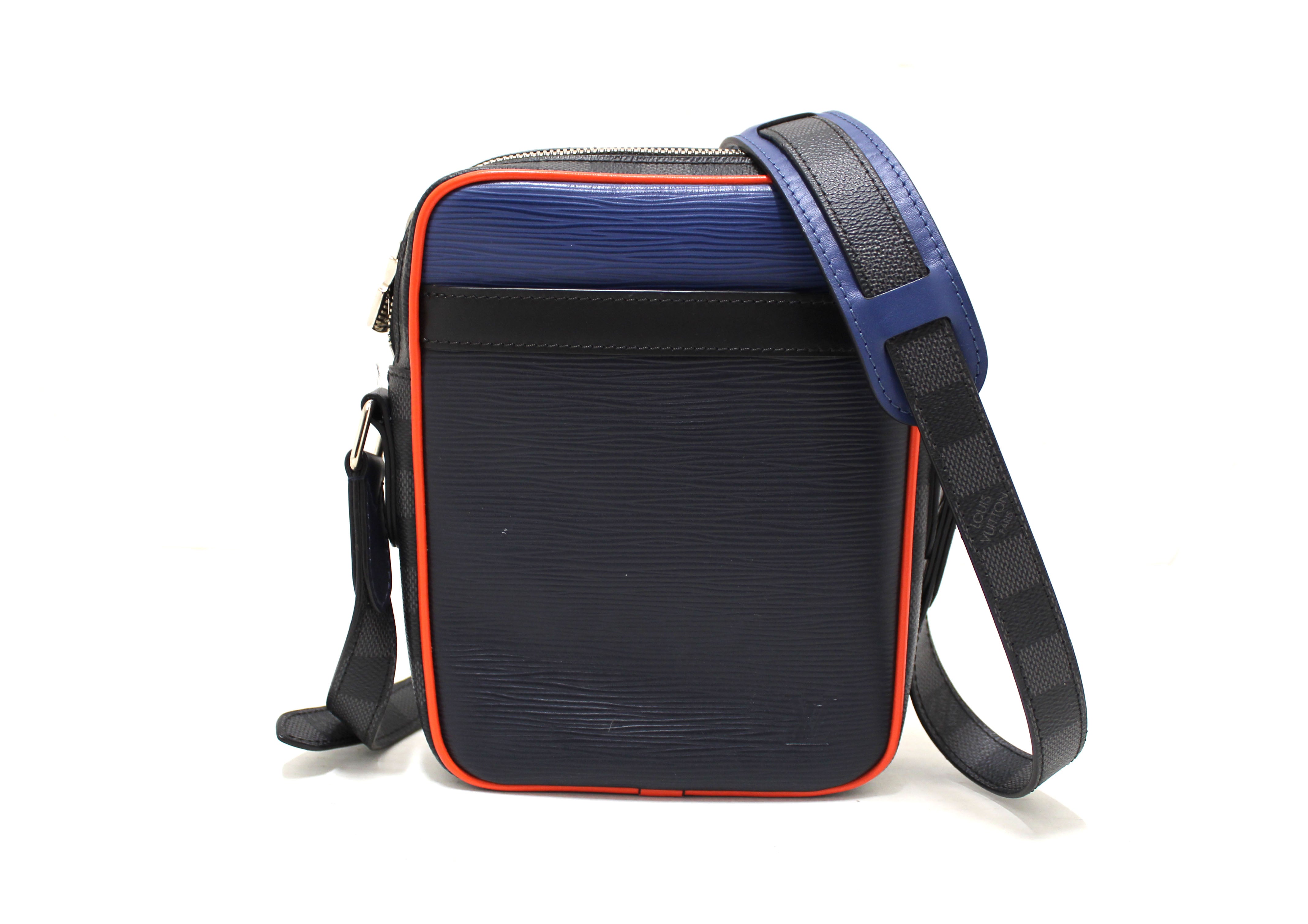 Authentic Louis Vuitton Epi Damier Graphite Danube Slim PM