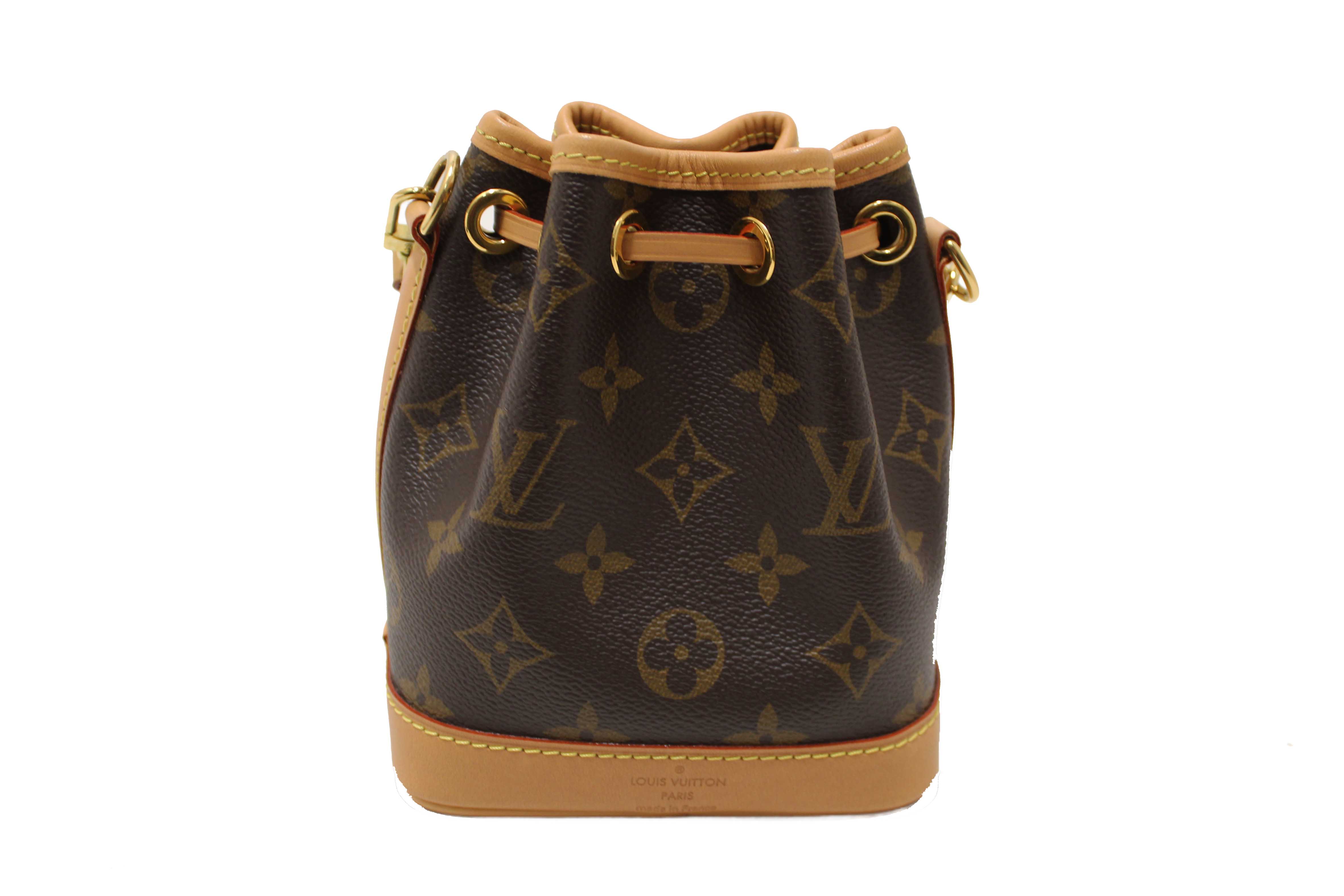 Authentic Louis Vuitton Classic Monogram Nano Noé Bag
