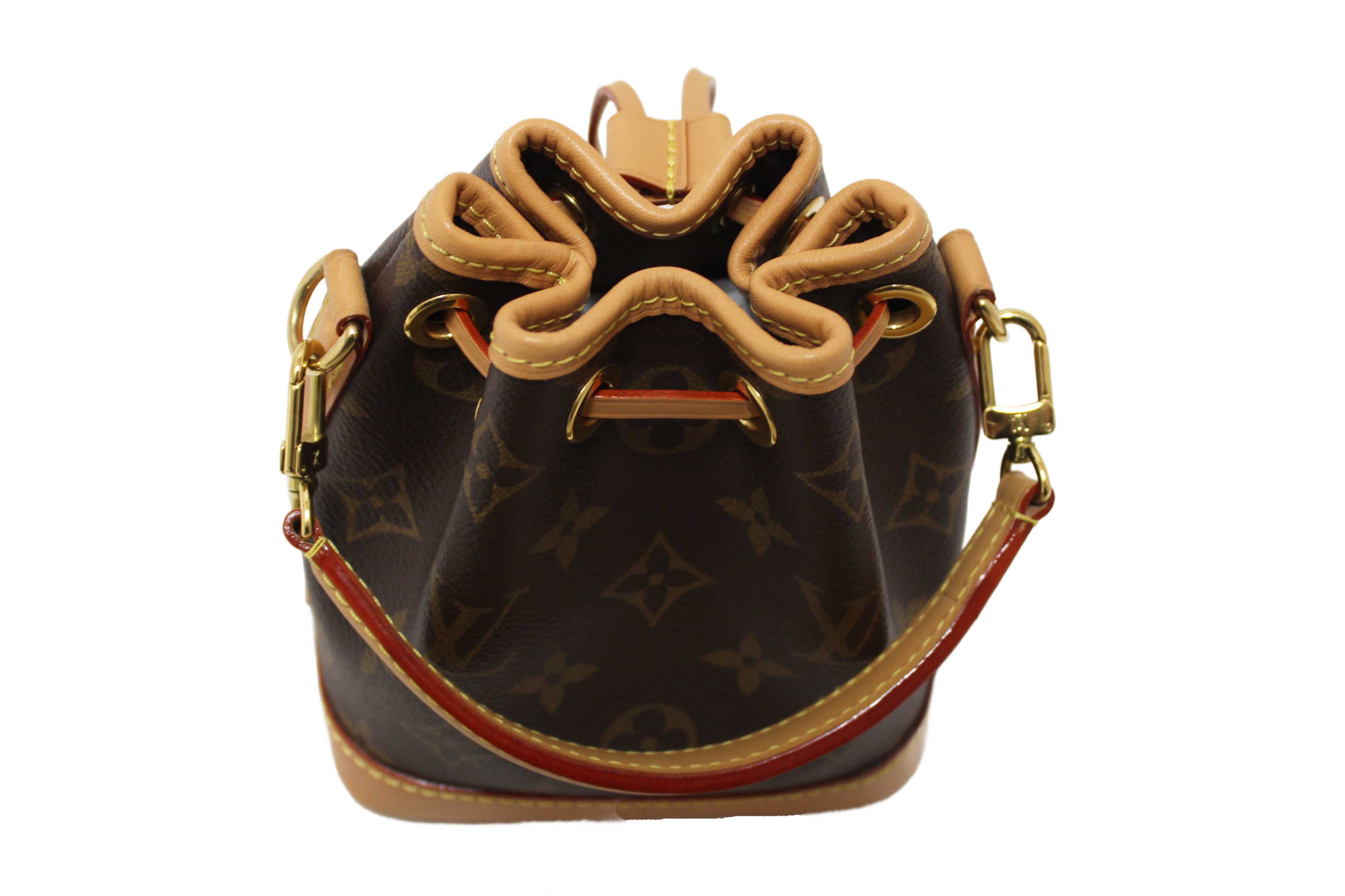 Authentic Louis Vuitton Classic Monogram Nano Noé Bag