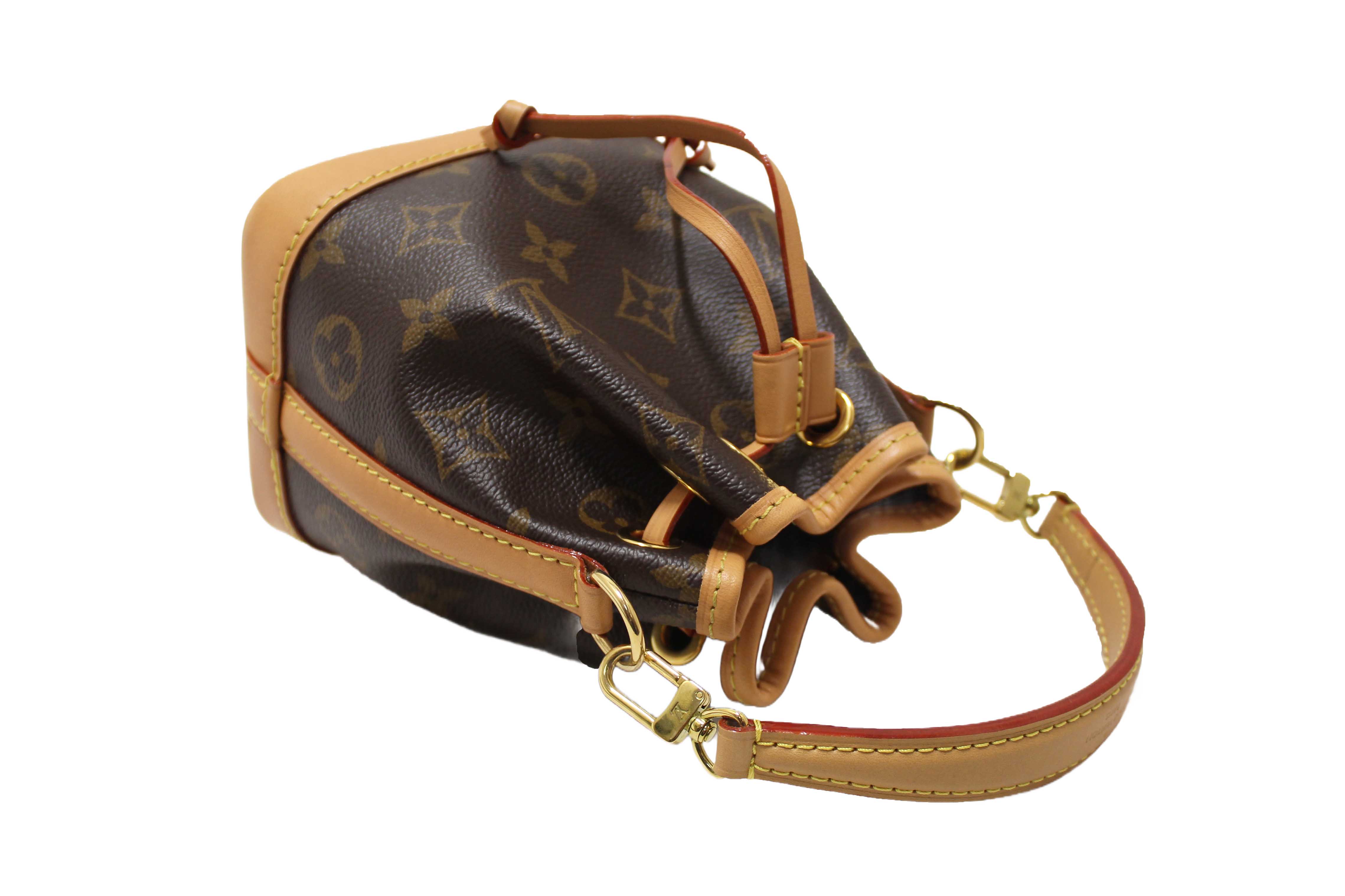 Authentic Louis Vuitton Classic Monogram Nano Noé Bag