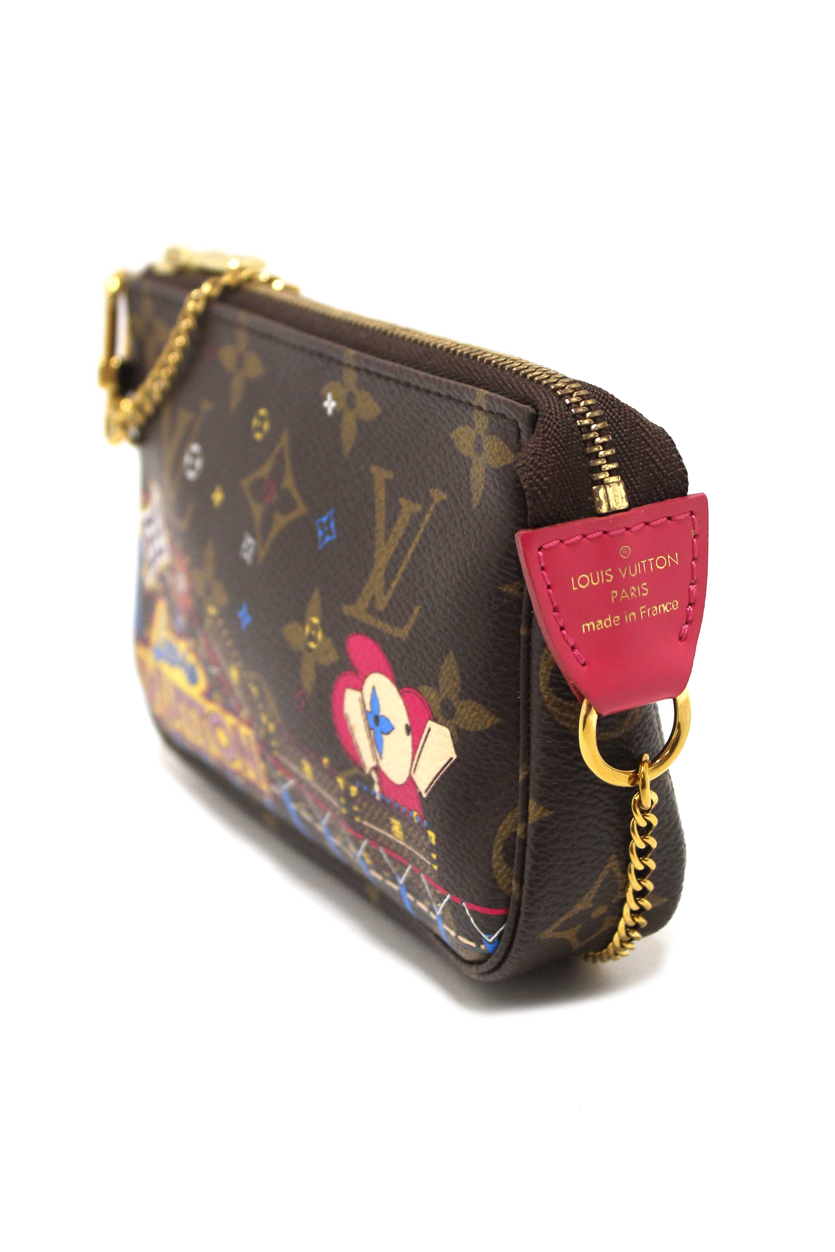 Authentic Louis Vuitton Limited Edition Monogram Animation Roller Coaster Mini Pochette Accessories Bag