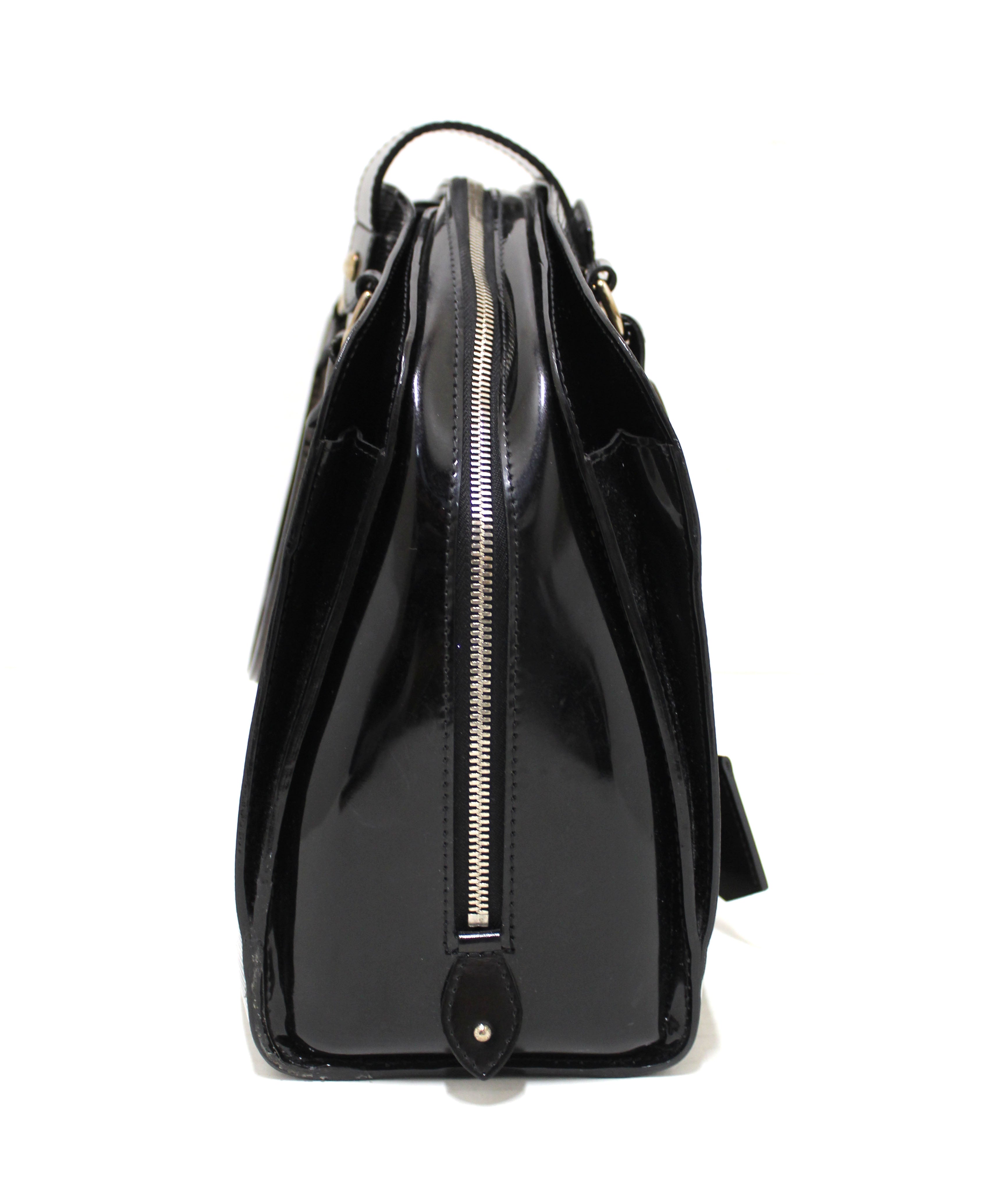 Authentic Louis Vuitton Black Electric Epi Leather Pont-Neuf GM Handbag