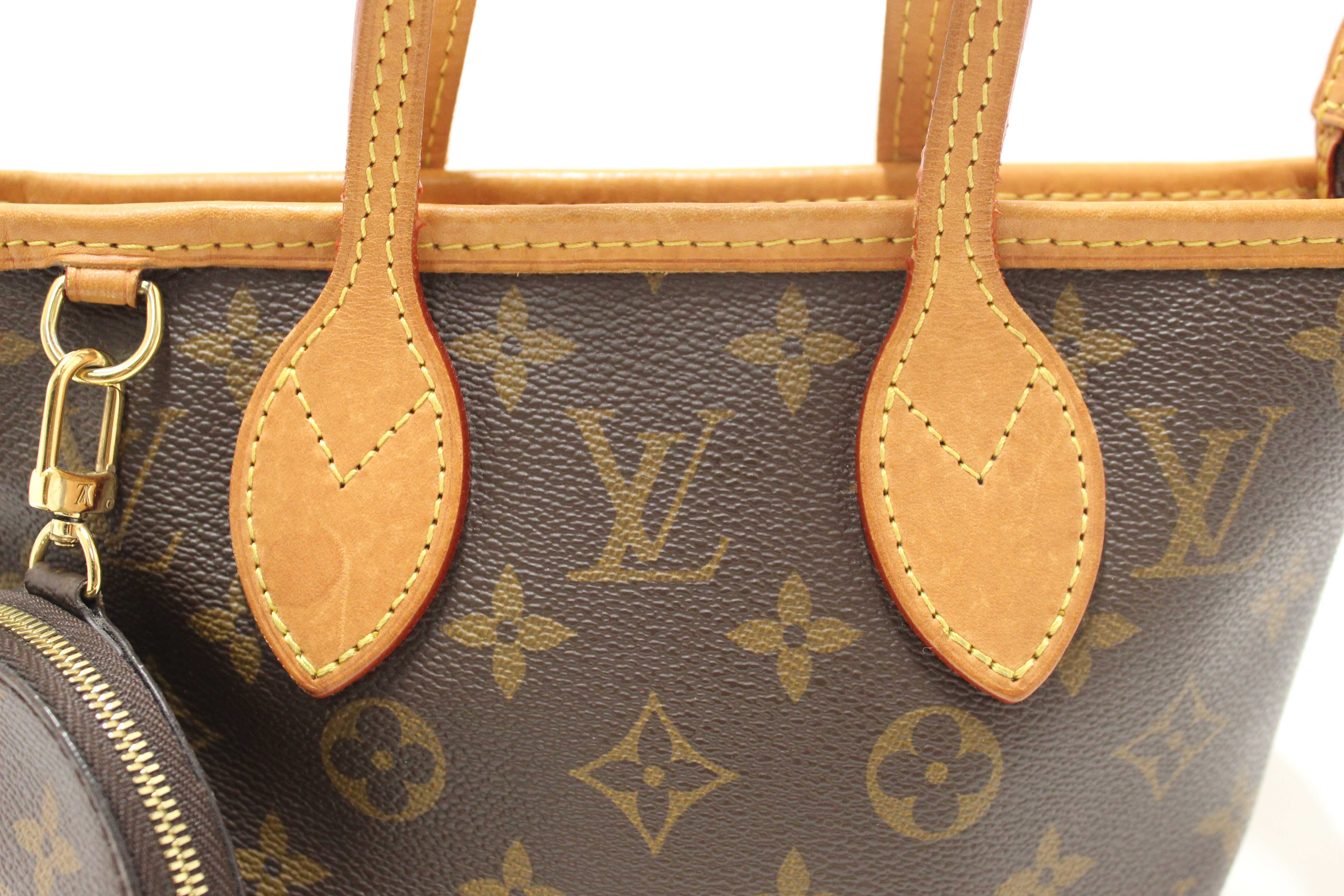 Monogram 6832 Authentic Louis Vuitton Classic Monogram Neverfull BB Shoulder Bag ...