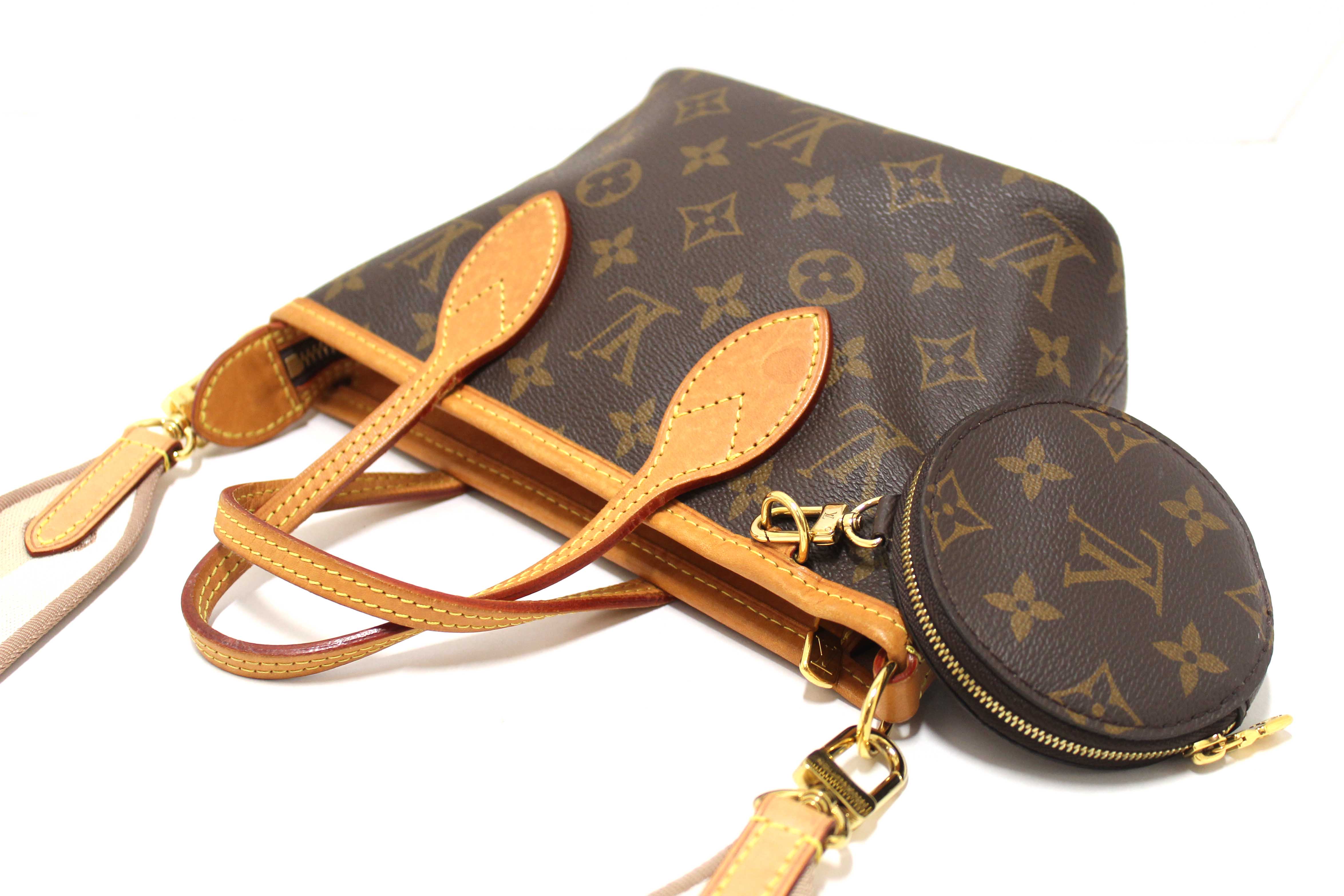 Authentic Louis Vuitton Classic Monogram Neverfull BB Shoulder Bag
