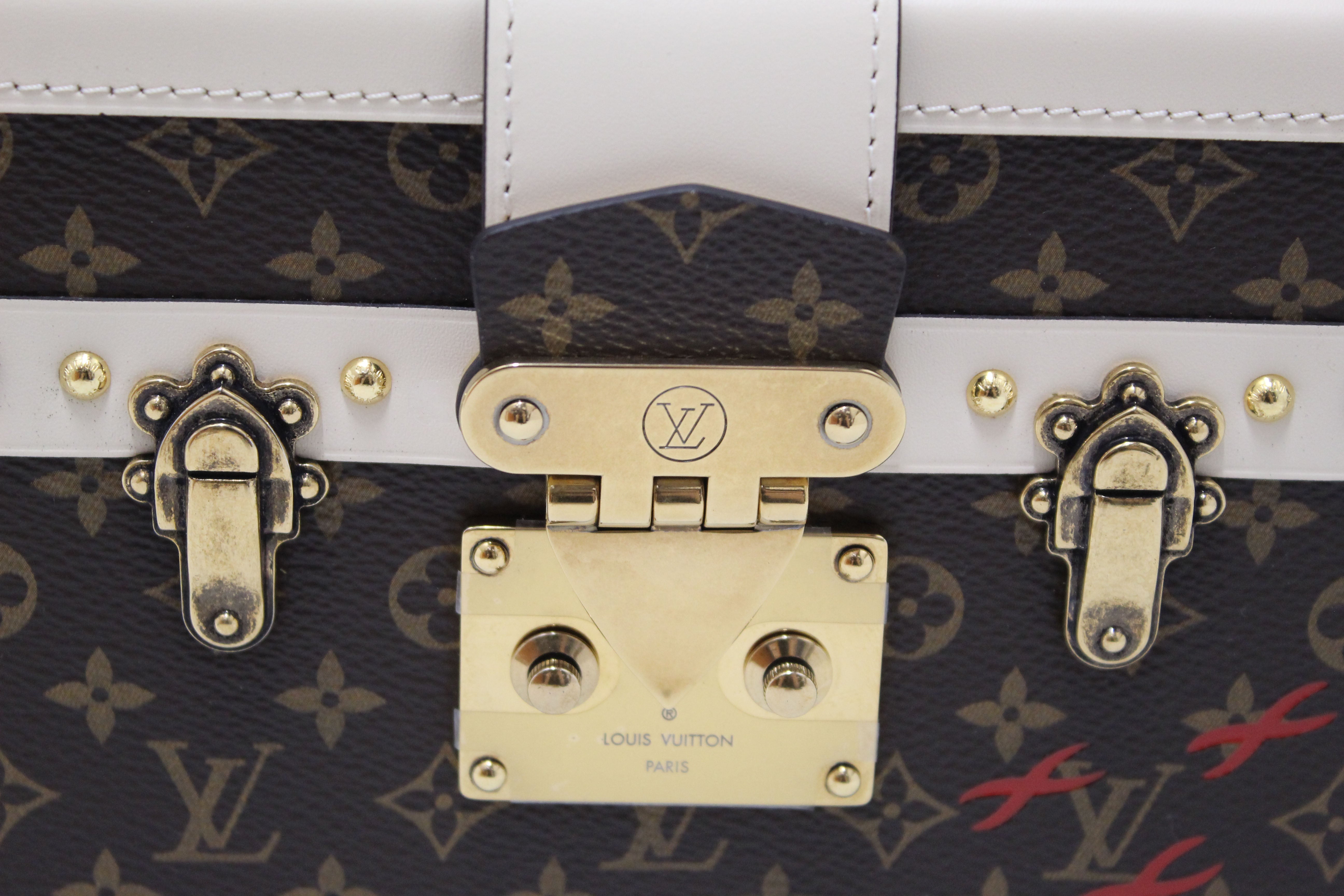 Louis Vuitton Classic Monogram Petite Malle Clutch Bag