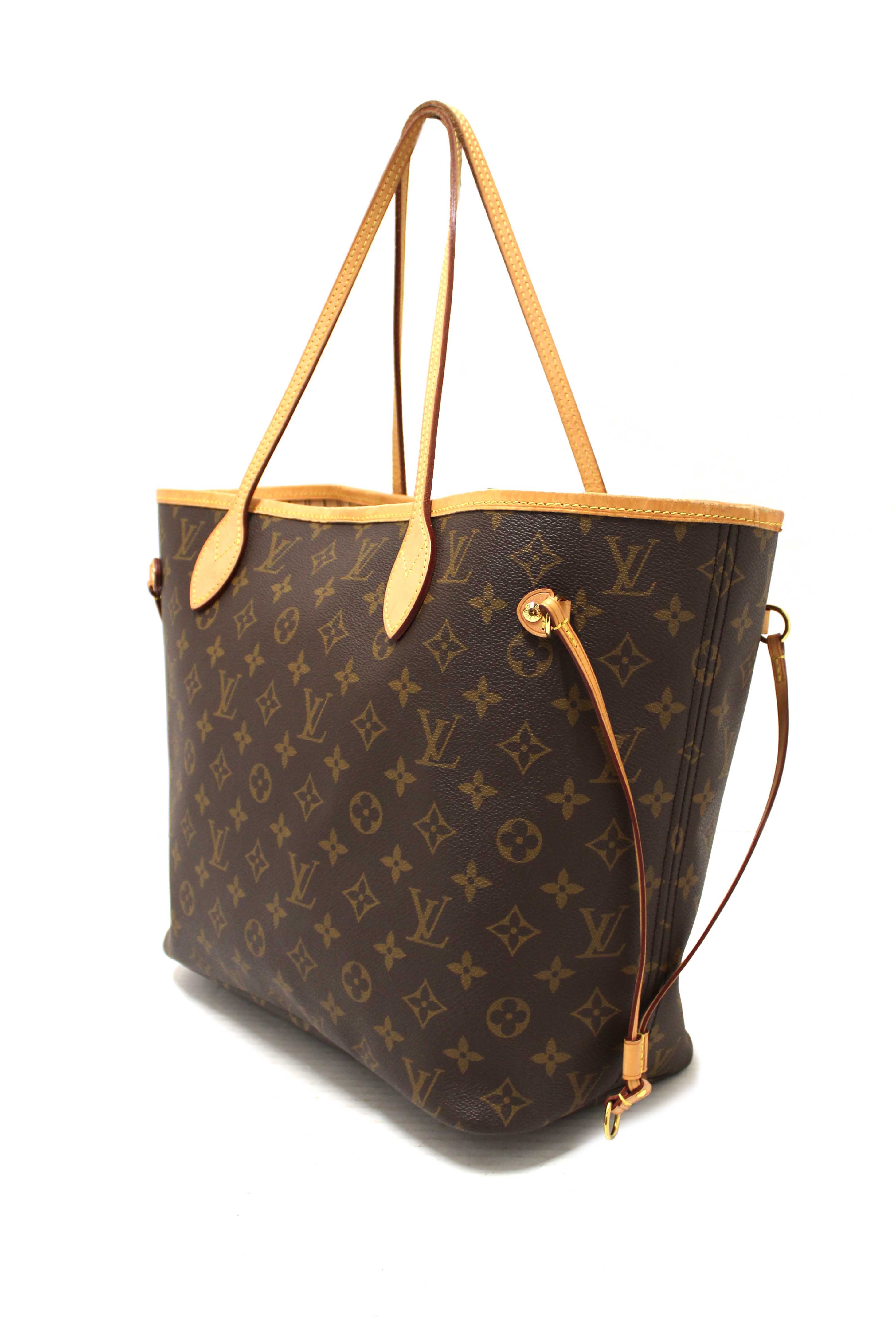 Authentic Louis Vuitton Classic Monogram Neverfull MM Tote Shoulder Bag