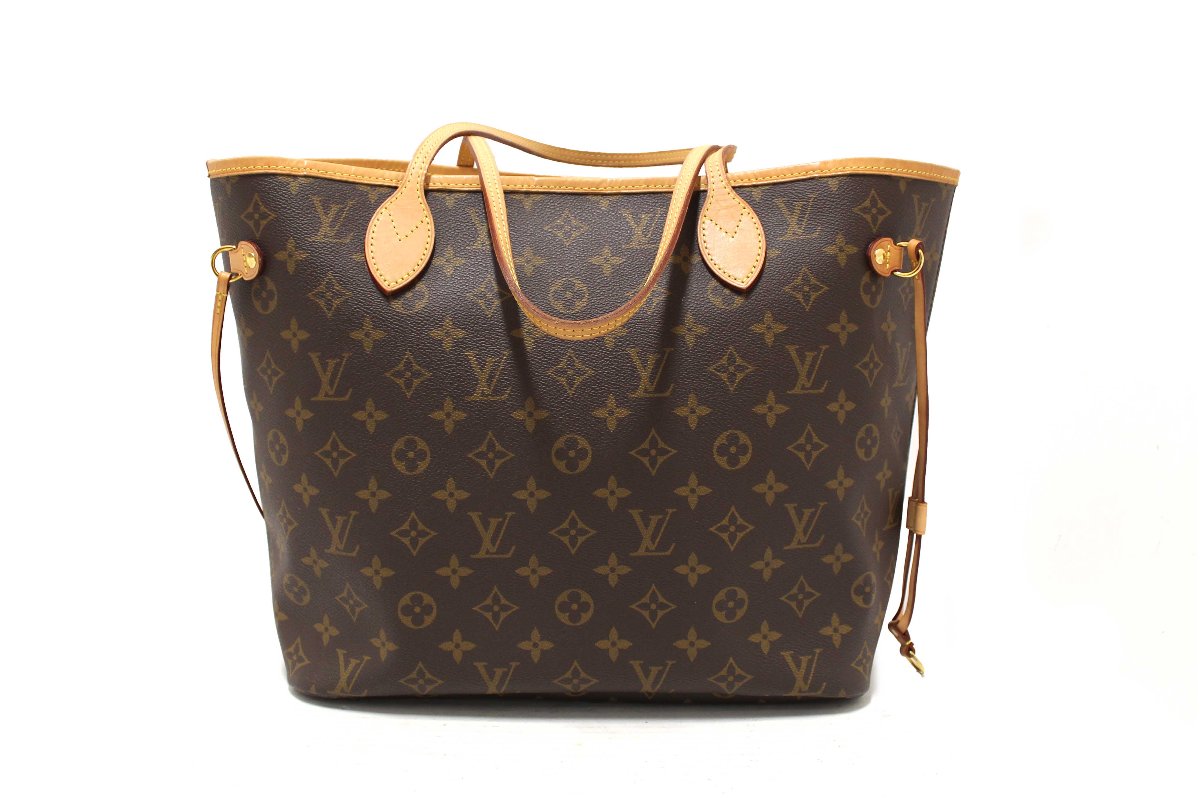 Authentic Louis Vuitton Classic Monogram Neverfull MM Tote Shoulder Bag