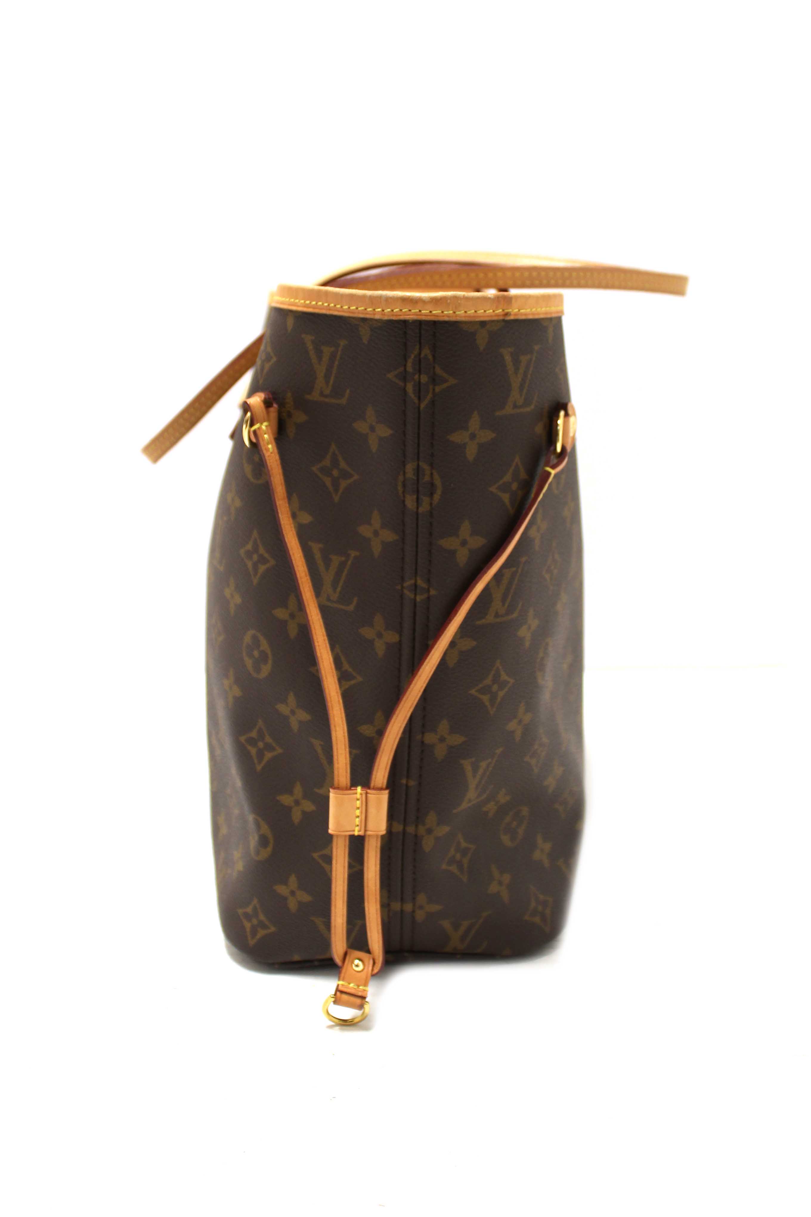 Authentic Louis Vuitton Classic Monogram Neverfull MM Tote Shoulder Bag