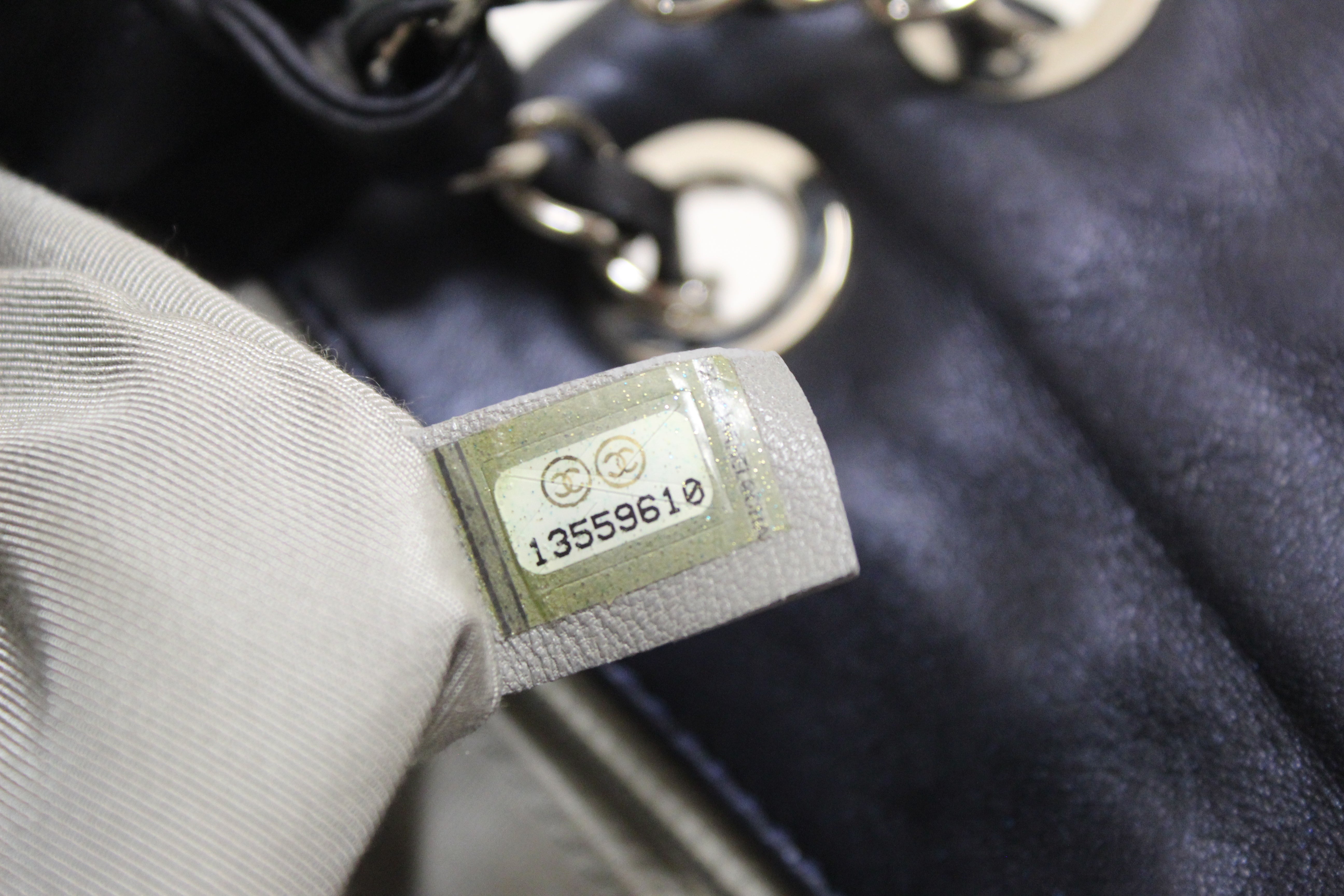 Chanel Navy Blue Iridescent Lambskin Small Quilt Bubble Flap Crossbody Bag