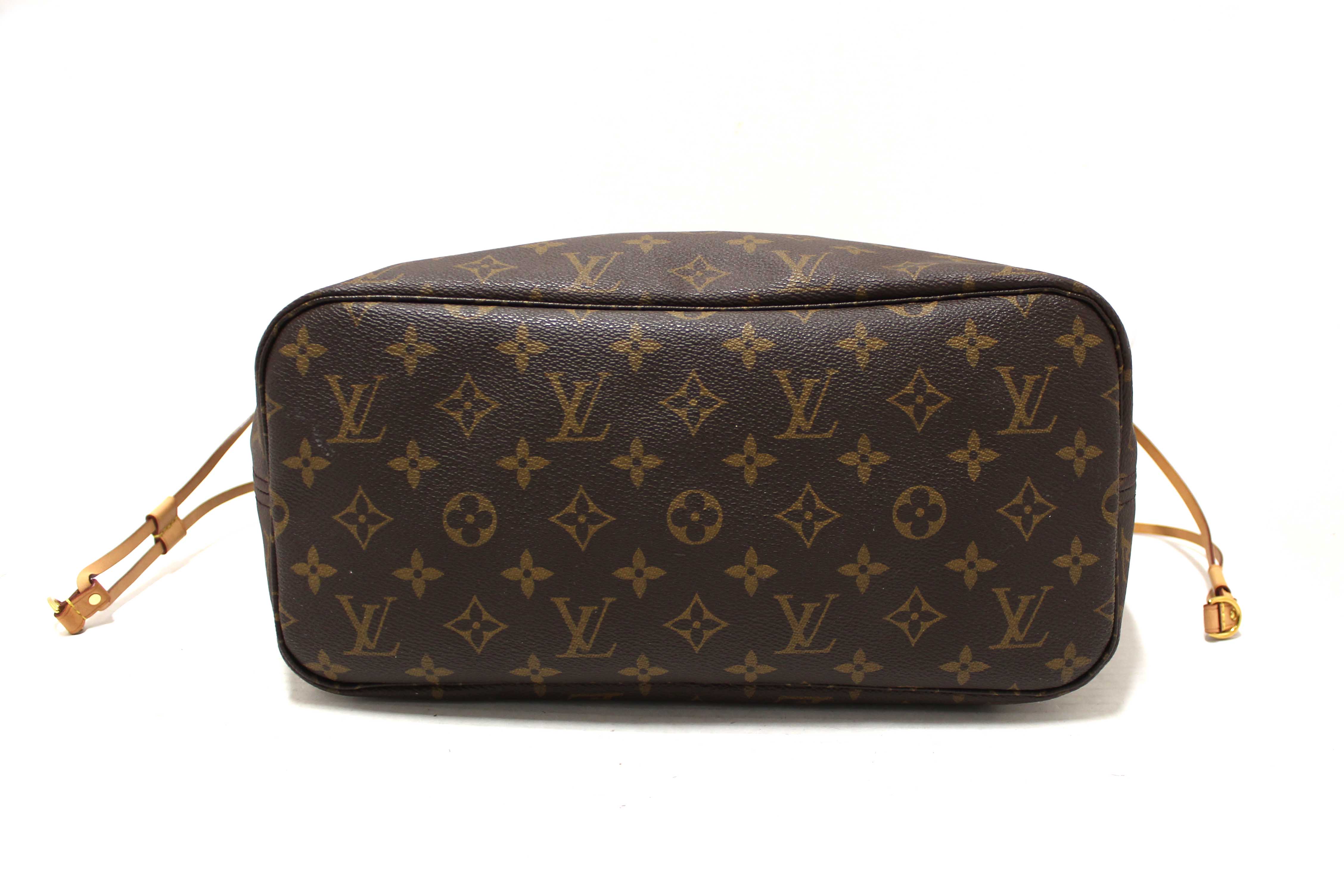 Authentic Louis Vuitton Classic Monogram Neverfull MM Tote Shoulder Bag
