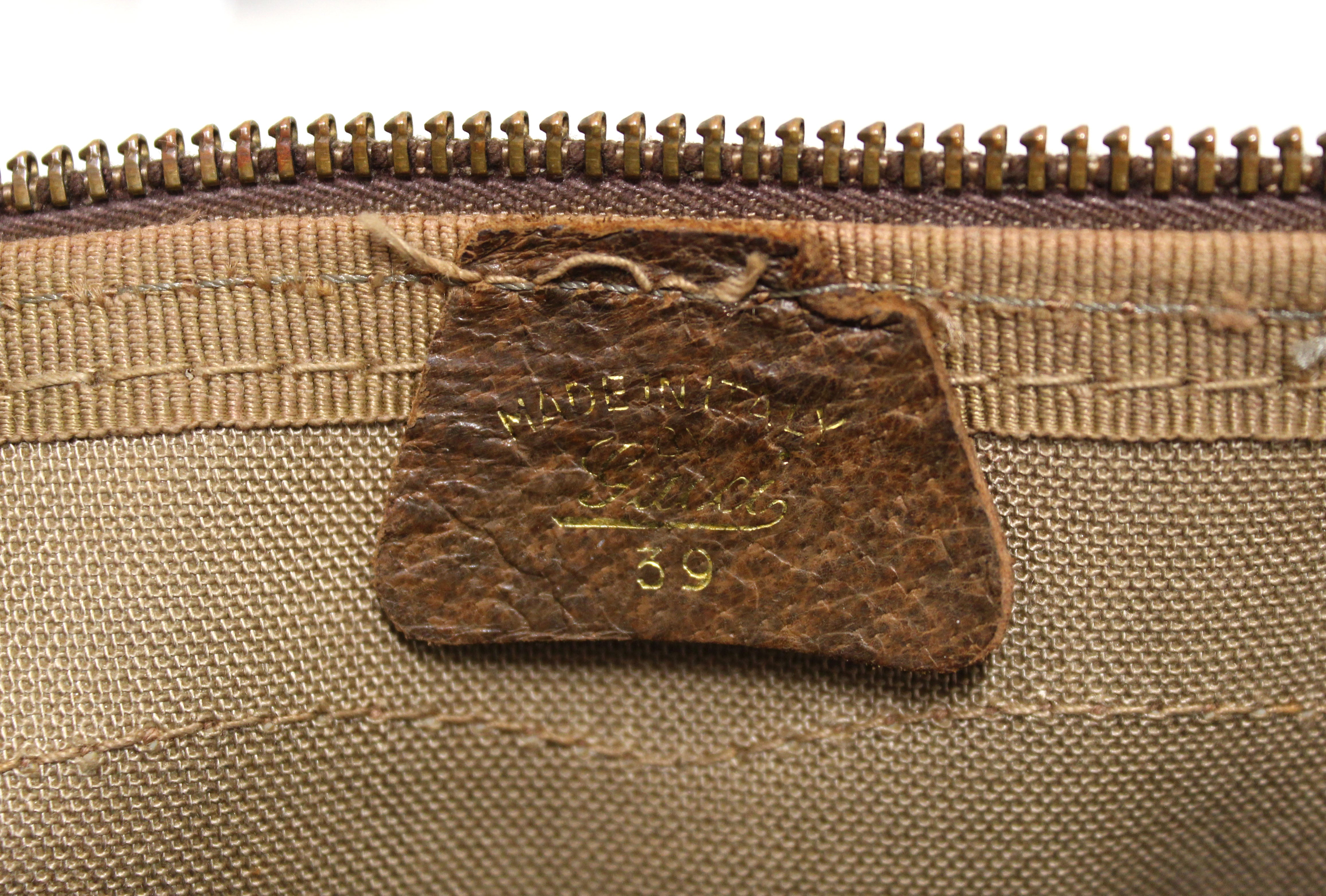 VTG🔥 GUCCI Duffle Gym Bag Brown Monogram Leather Travel Carry ON Supreme  Web