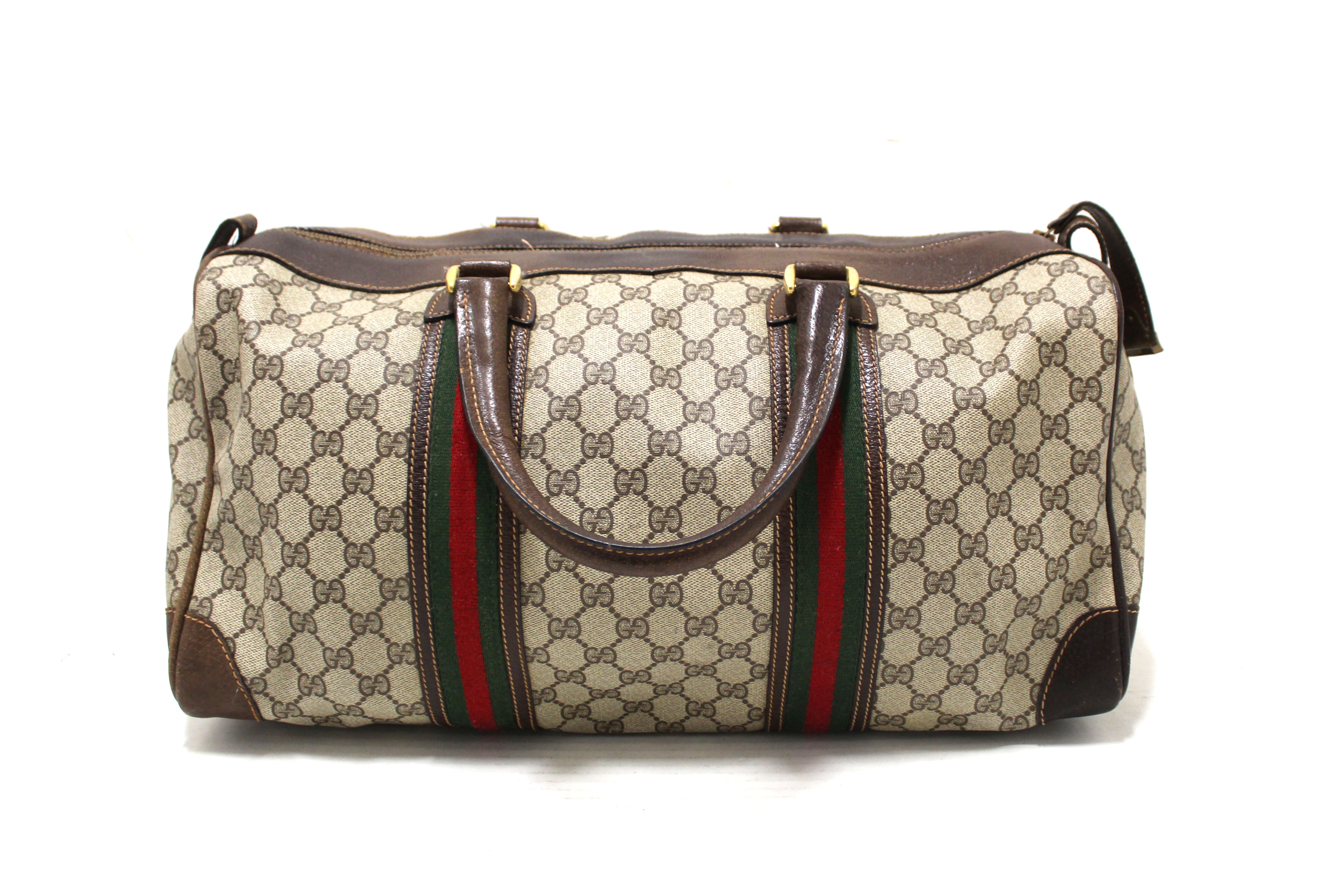 Gucci // 2018 Black GG Supreme Carry-On Duffle Bag – VSP Consignment