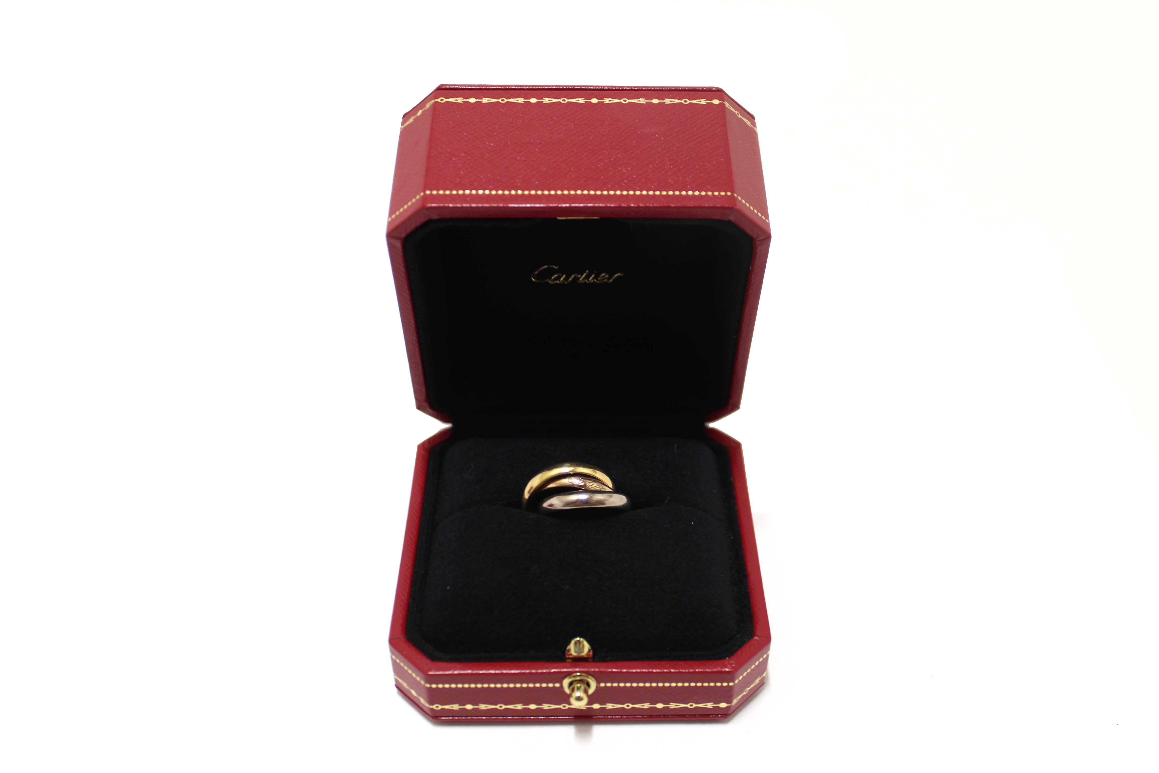 Authentic Cartier Rose Gold/Yellow Gold/ White Gold Trinity Classic Model Ring Size 4.5