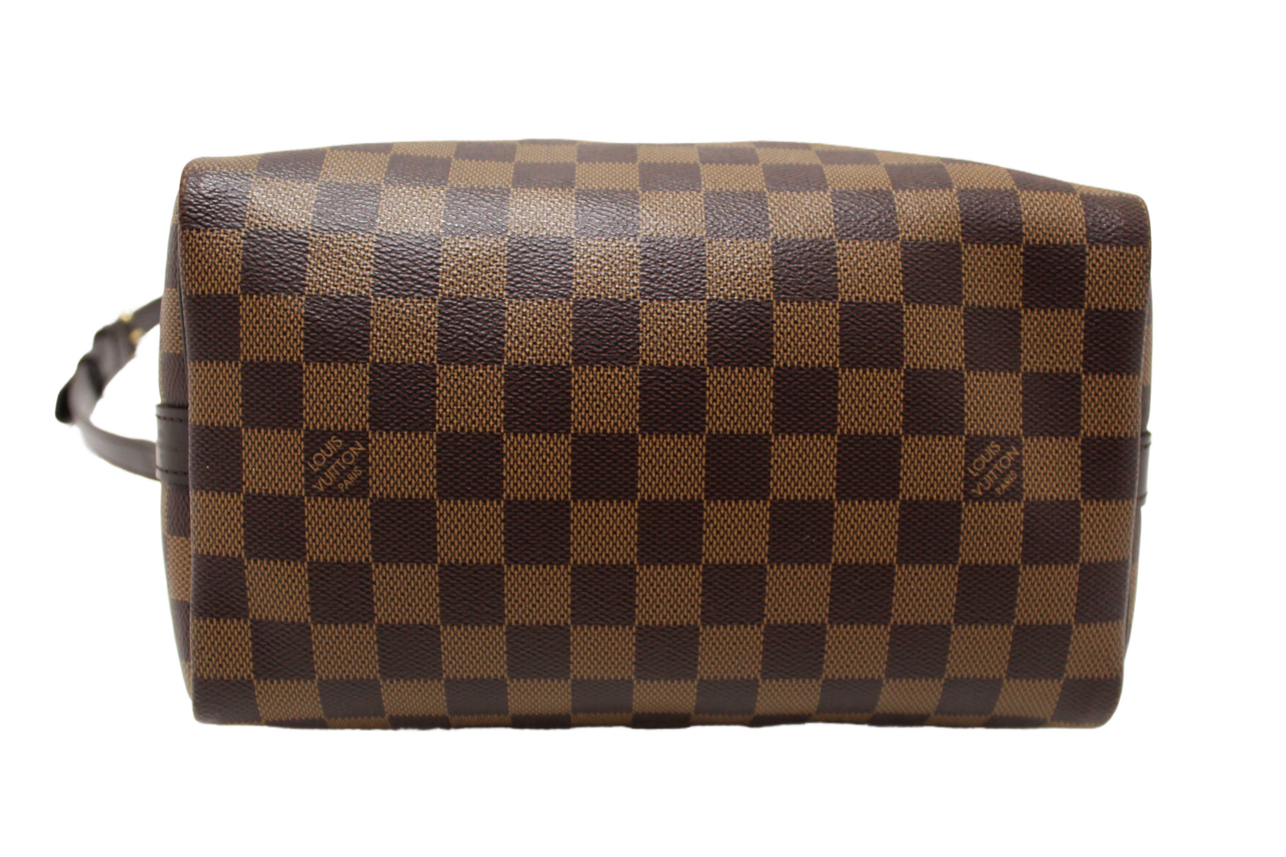 Authentic Louis Vuitton Damier Ebene Speedy 25 Bandouliere Bag