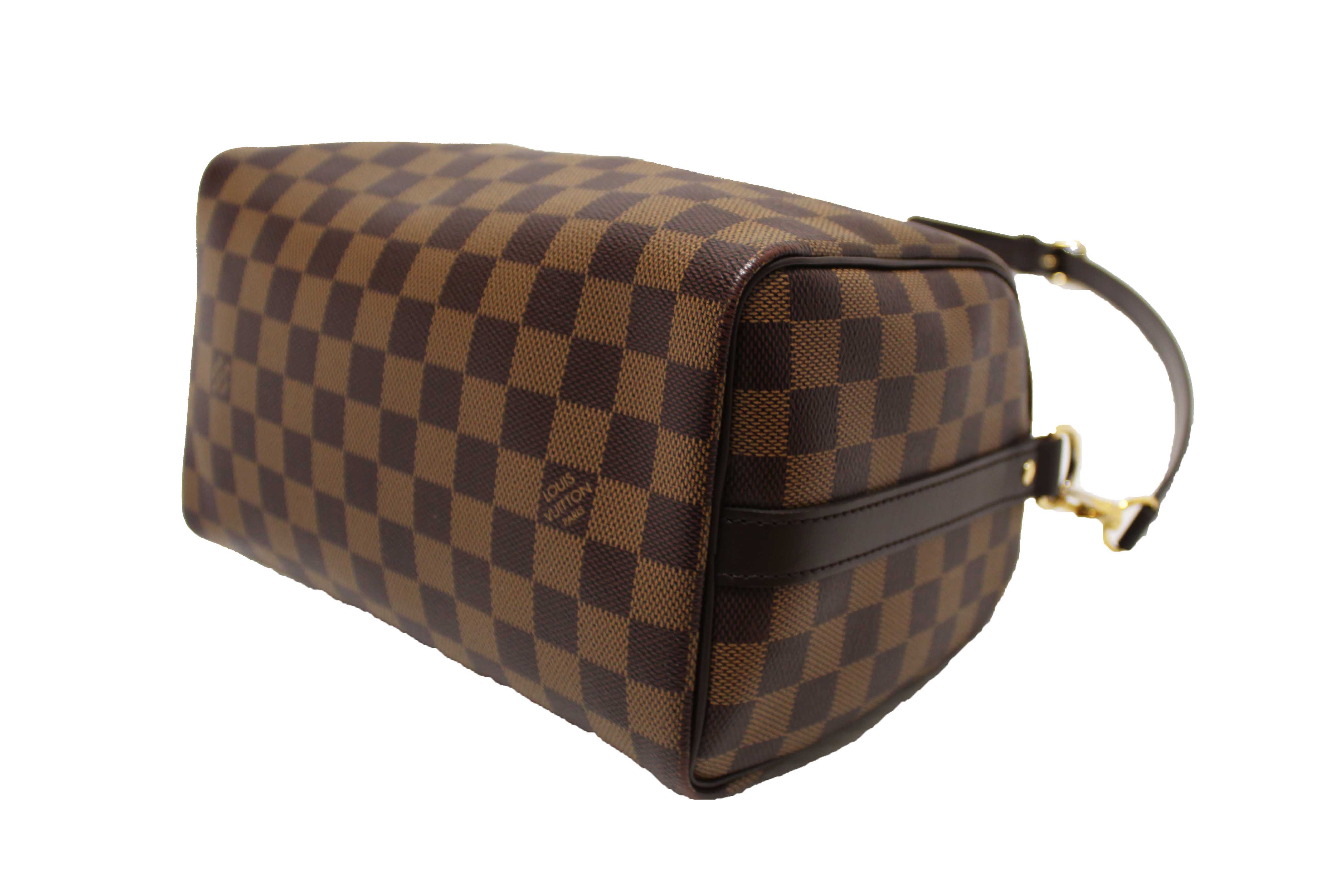 Authentic Louis Vuitton Damier Ebene Speedy 25 Bandouliere Bag