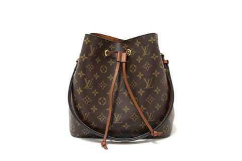 Authentic Louis Vuitton Classic Monogram Brown NeoNoe Shoulder Bucket Bag