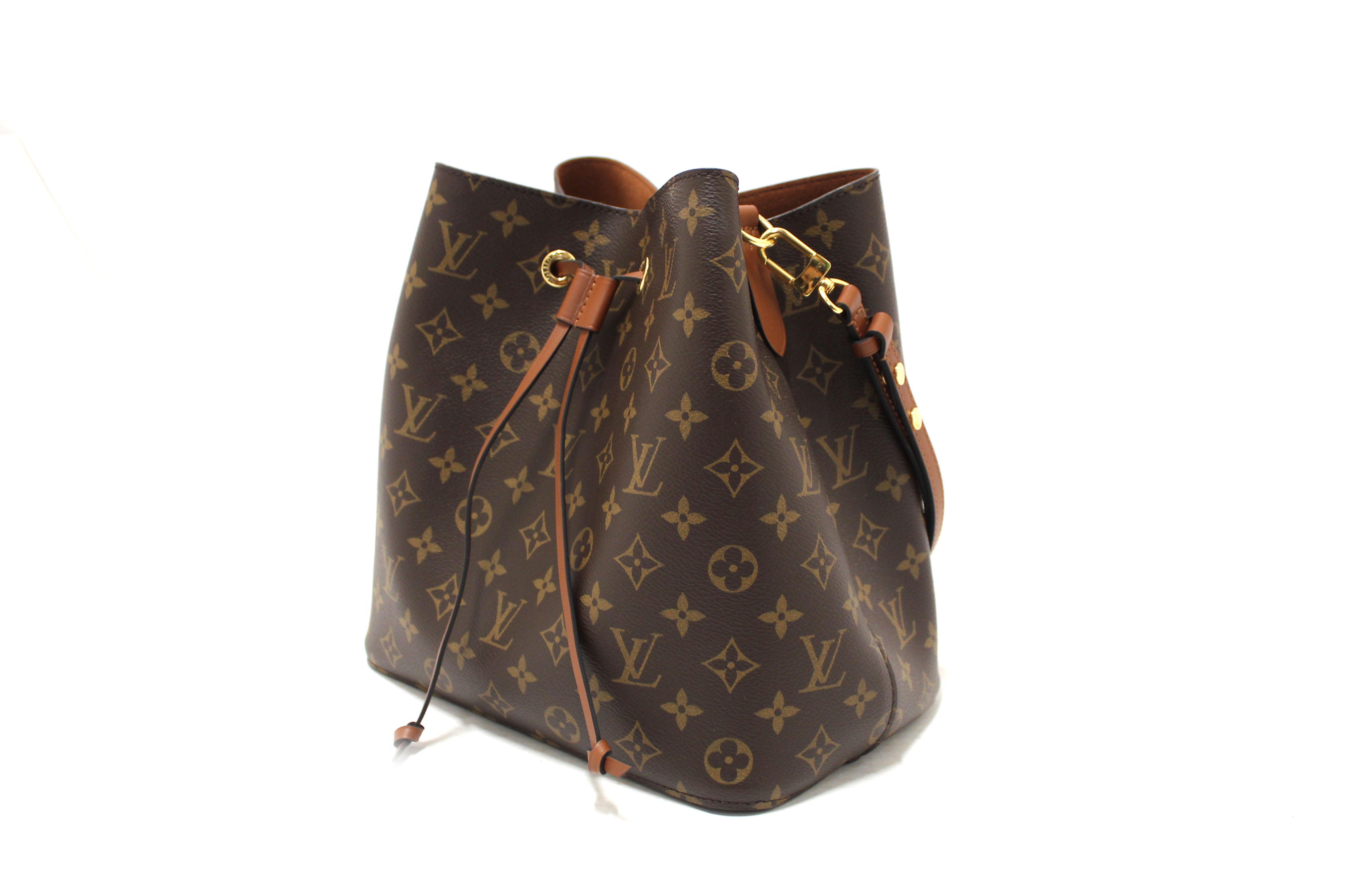 Authentic Louis Vuitton Classic Monogram Brown NeoNoe Shoulder Bucket Bag