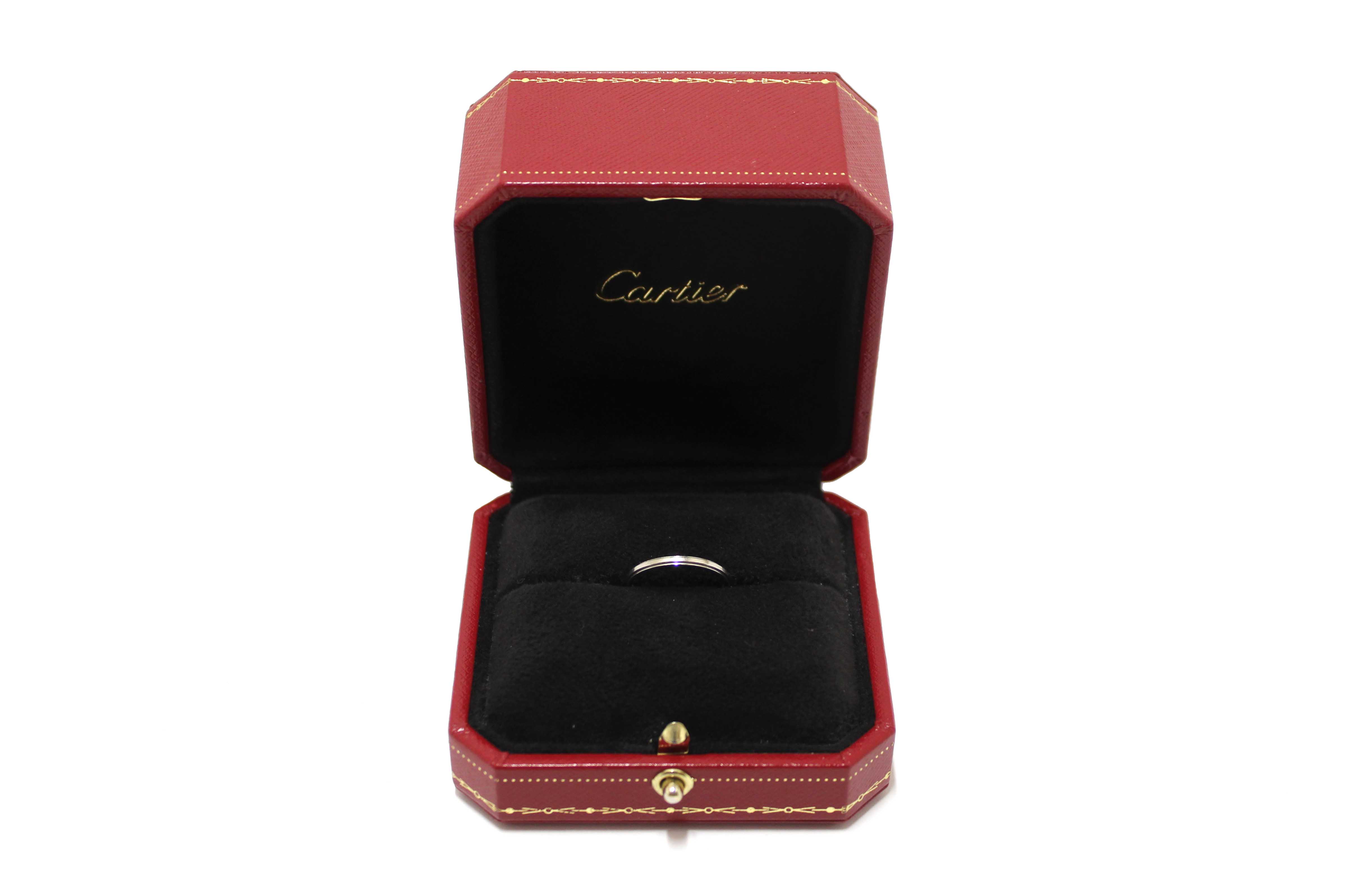 Authentic Cartier Platinum D'amore Wedding Band Ring 1.8mm Size 5.25