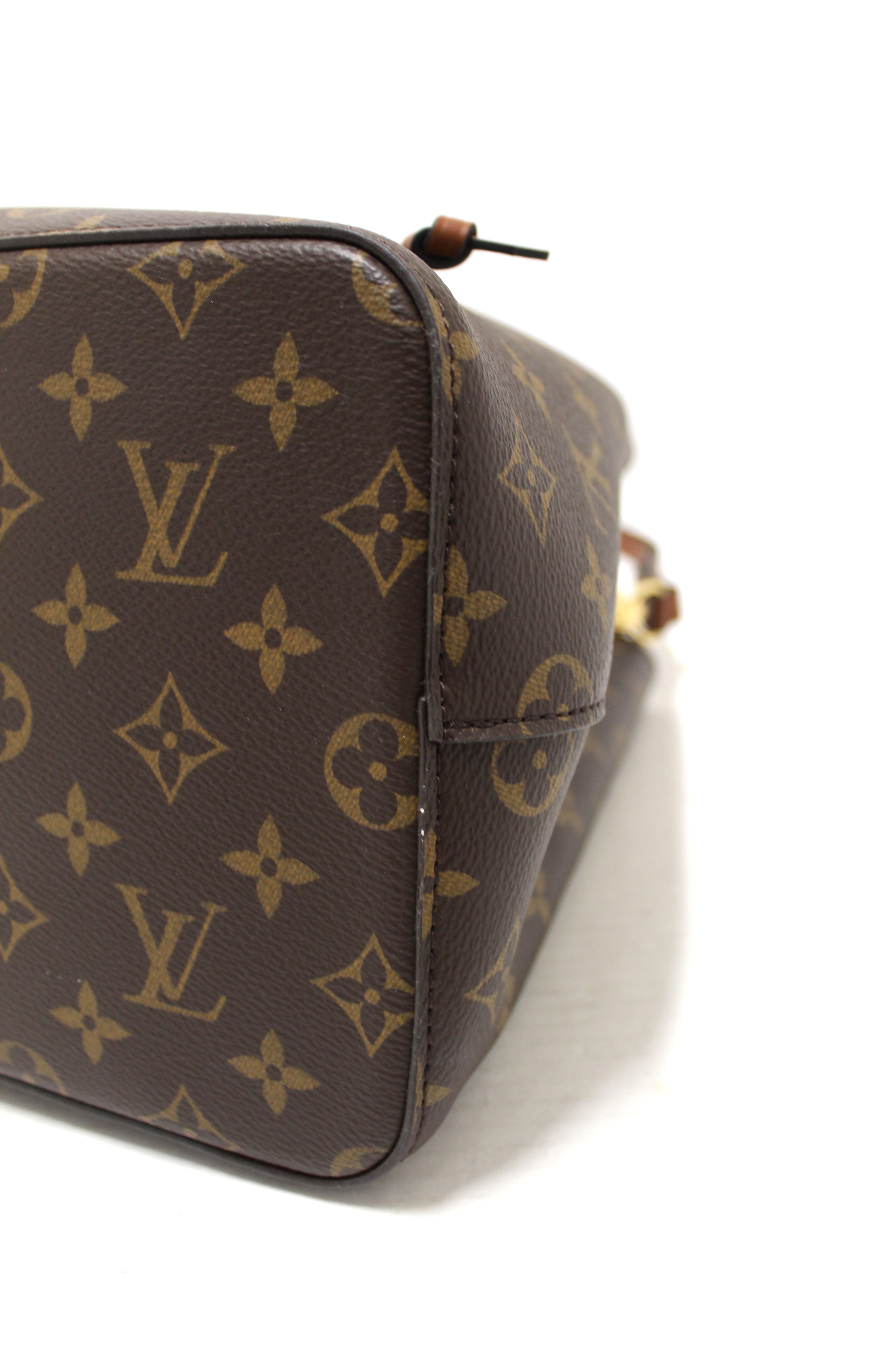 Authentic Louis Vuitton Classic Monogram Brown NeoNoe Shoulder Bucket Bag