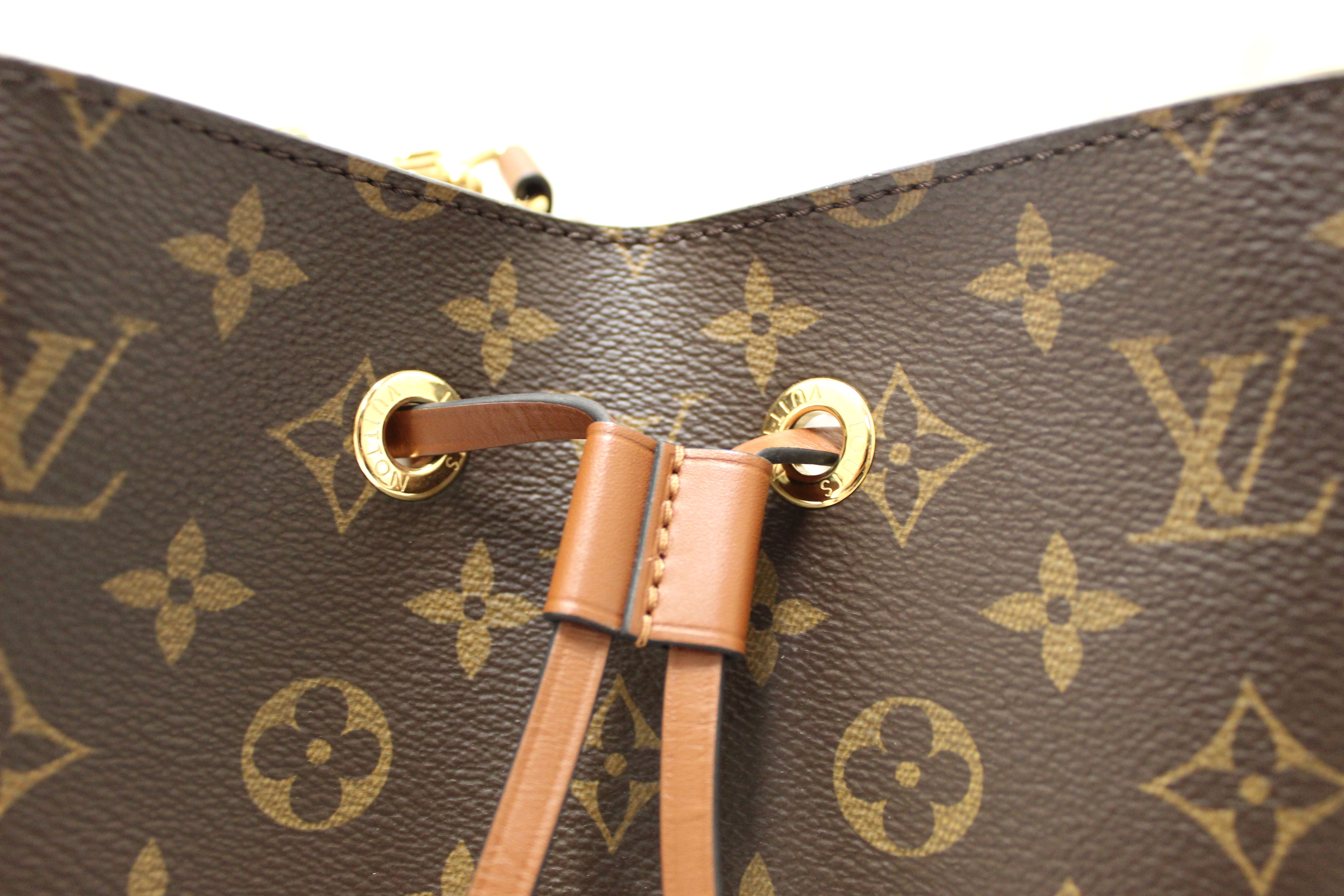 Authentic Louis Vuitton Classic Monogram Brown NeoNoe Shoulder Bucket Bag