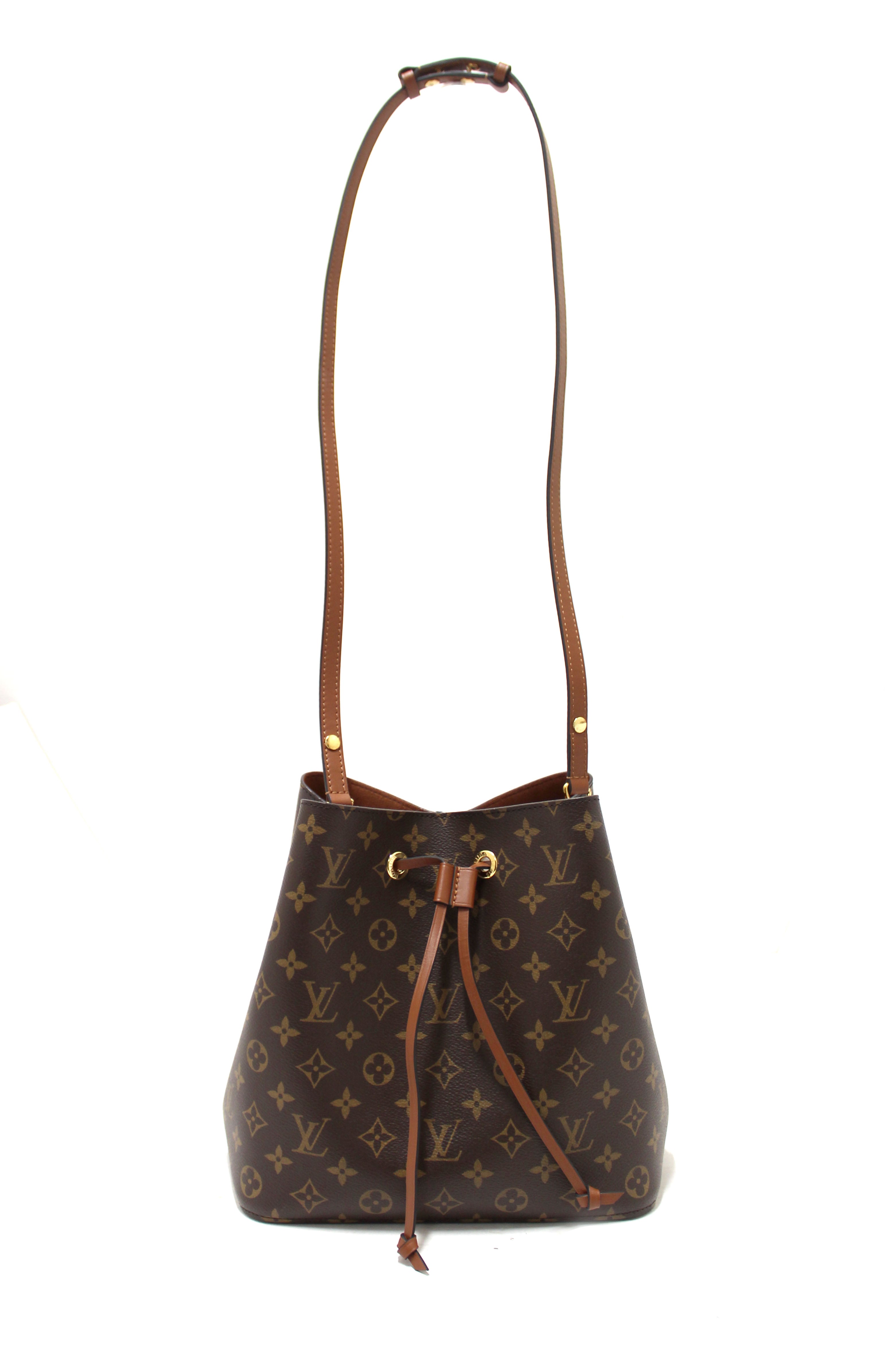 Authentic Louis Vuitton Classic Monogram Brown NeoNoe Shoulder Bucket Bag