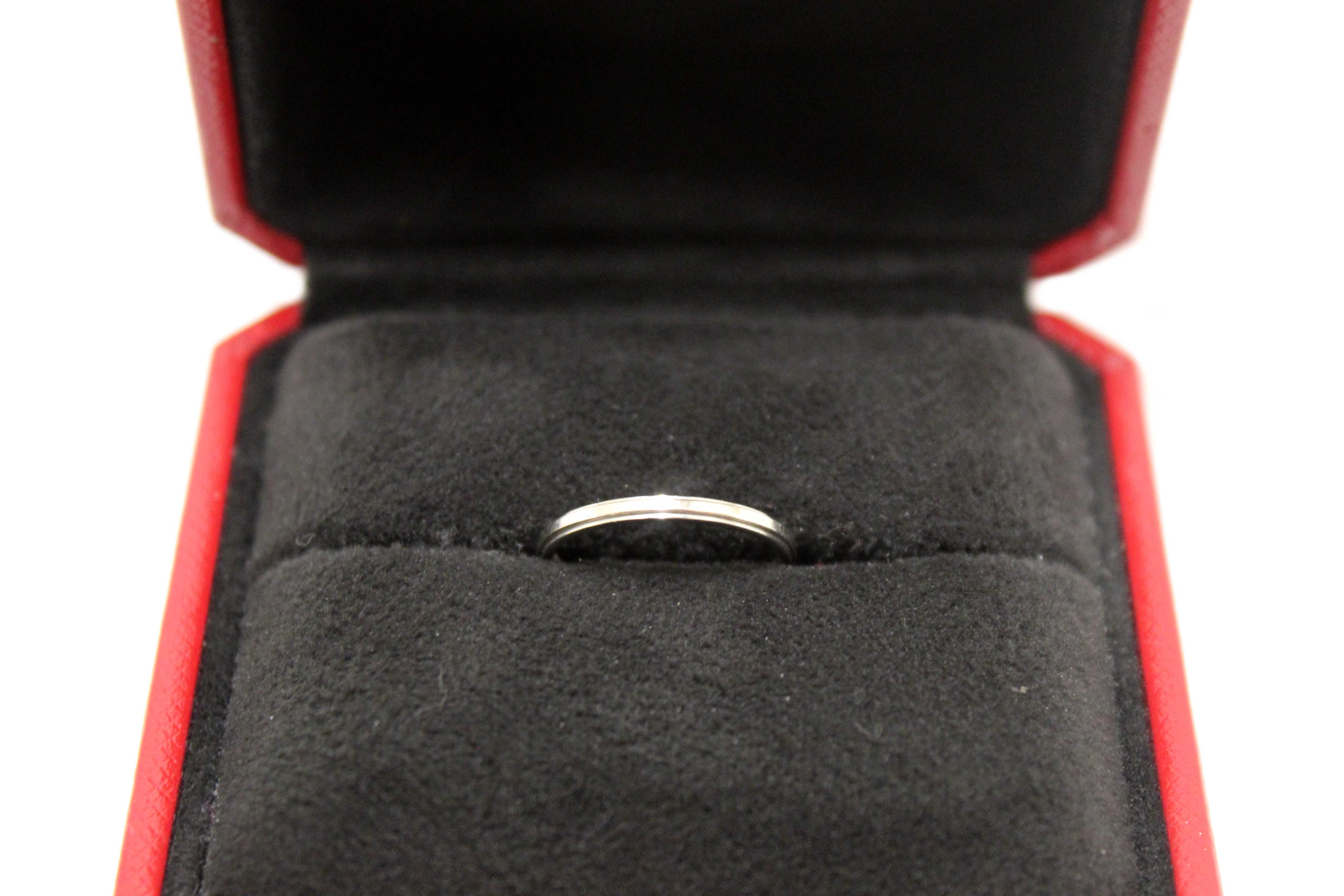 Authentic Cartier Platinum D'amore Wedding Band Ring 1.8mm Size 5.25