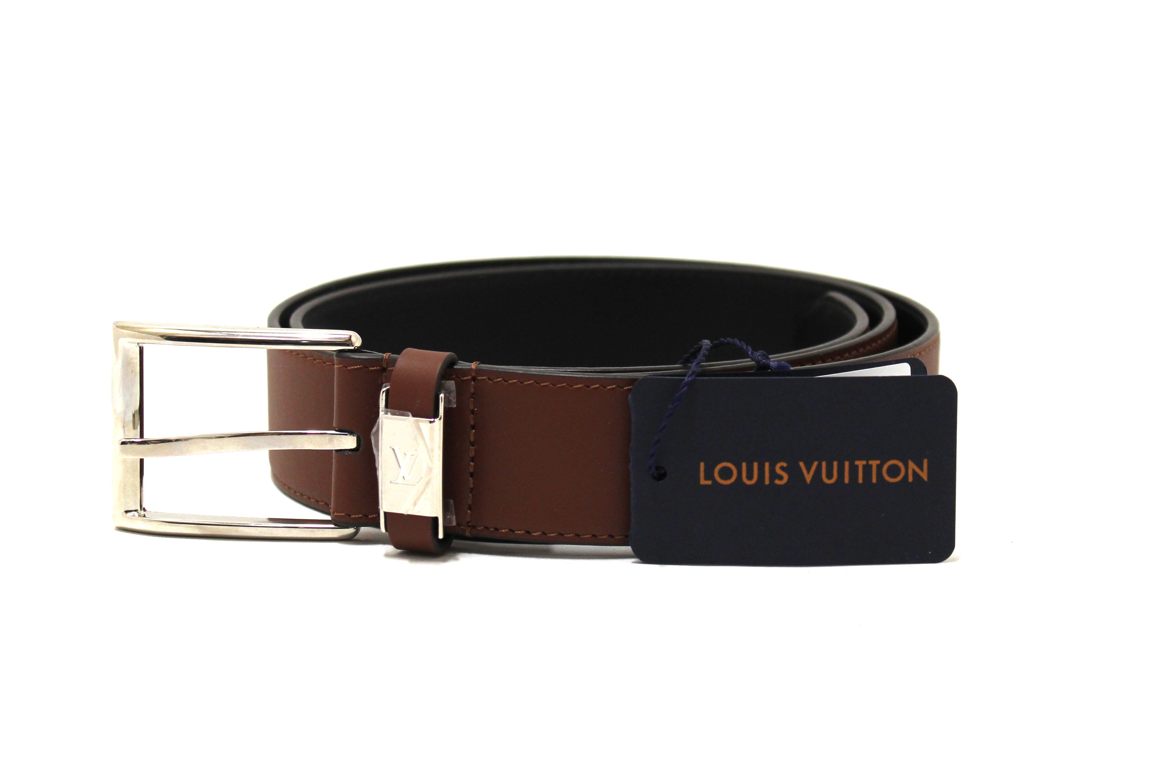 NEW Authentic Louis Vuitton Vedome 35mm Brown Belt 100/40