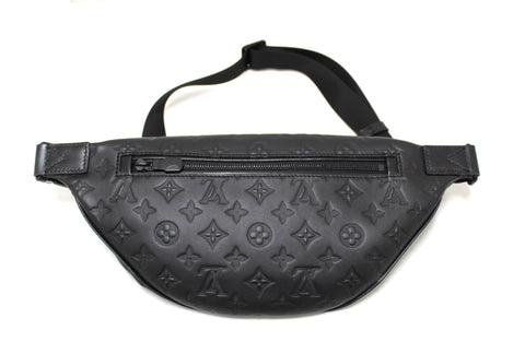 Authentic NEW Louis Vuitton Black Monogram Shadow Calf Leather Discovery Bumbag PM