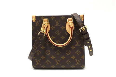 Authentic Louis Vuitton Classic Monogram Canvas Sac Plat BB Handbag