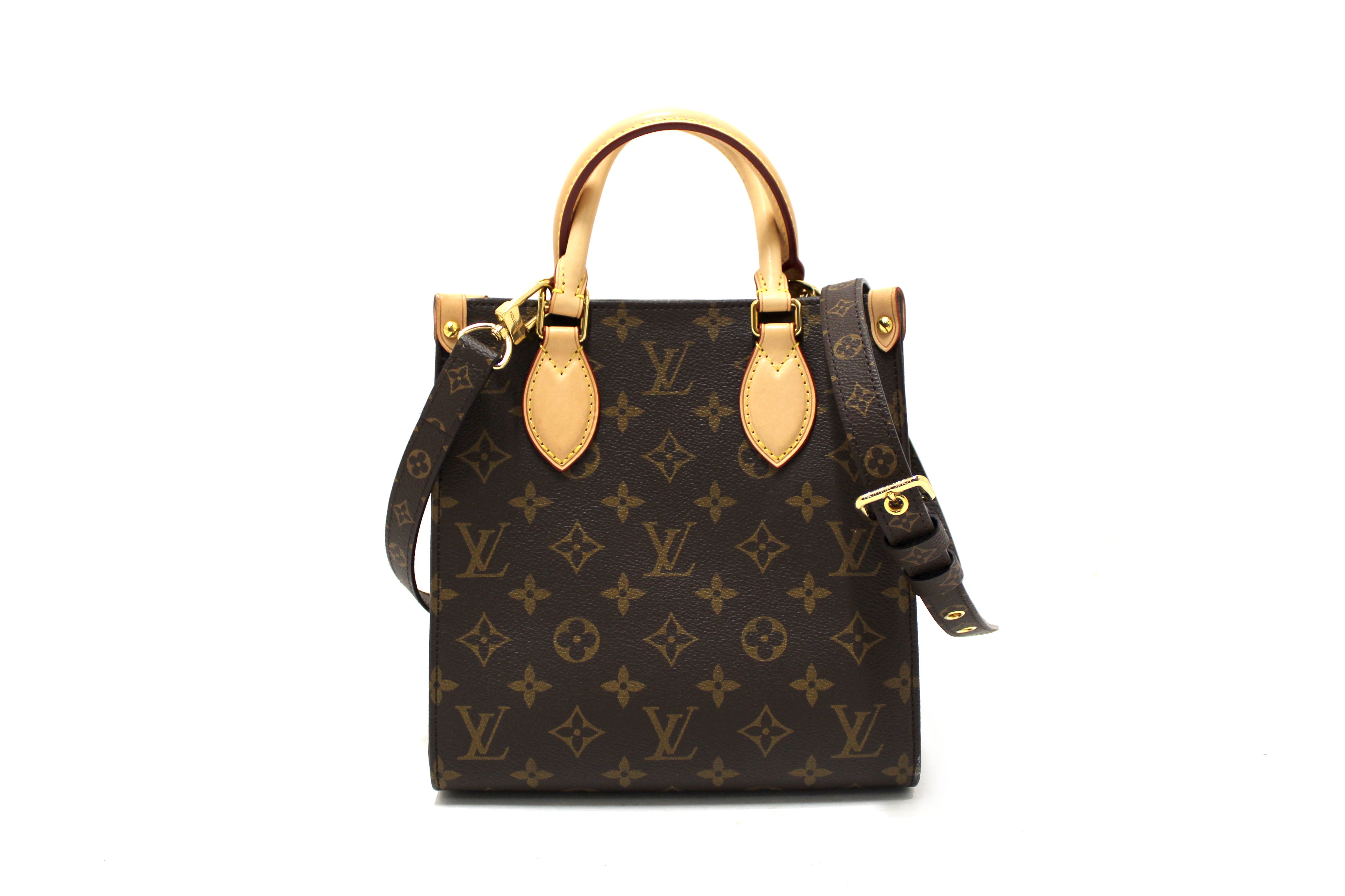 Authentic Louis Vuitton Classic Monogram Canvas Sac Plat BB Handbag