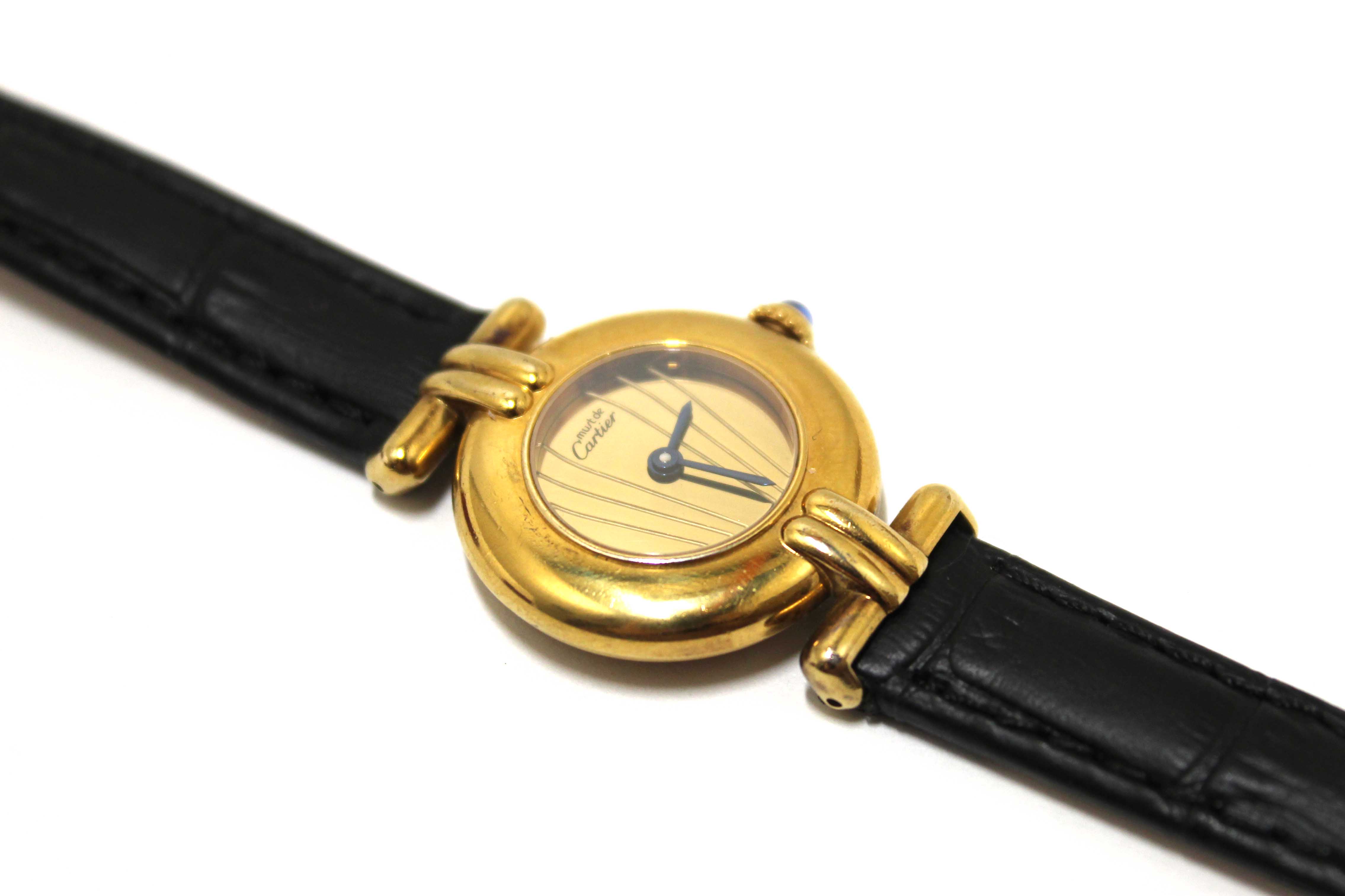 Authentic Cartier Vintage Must De Colisee Vermeil Watch 078301