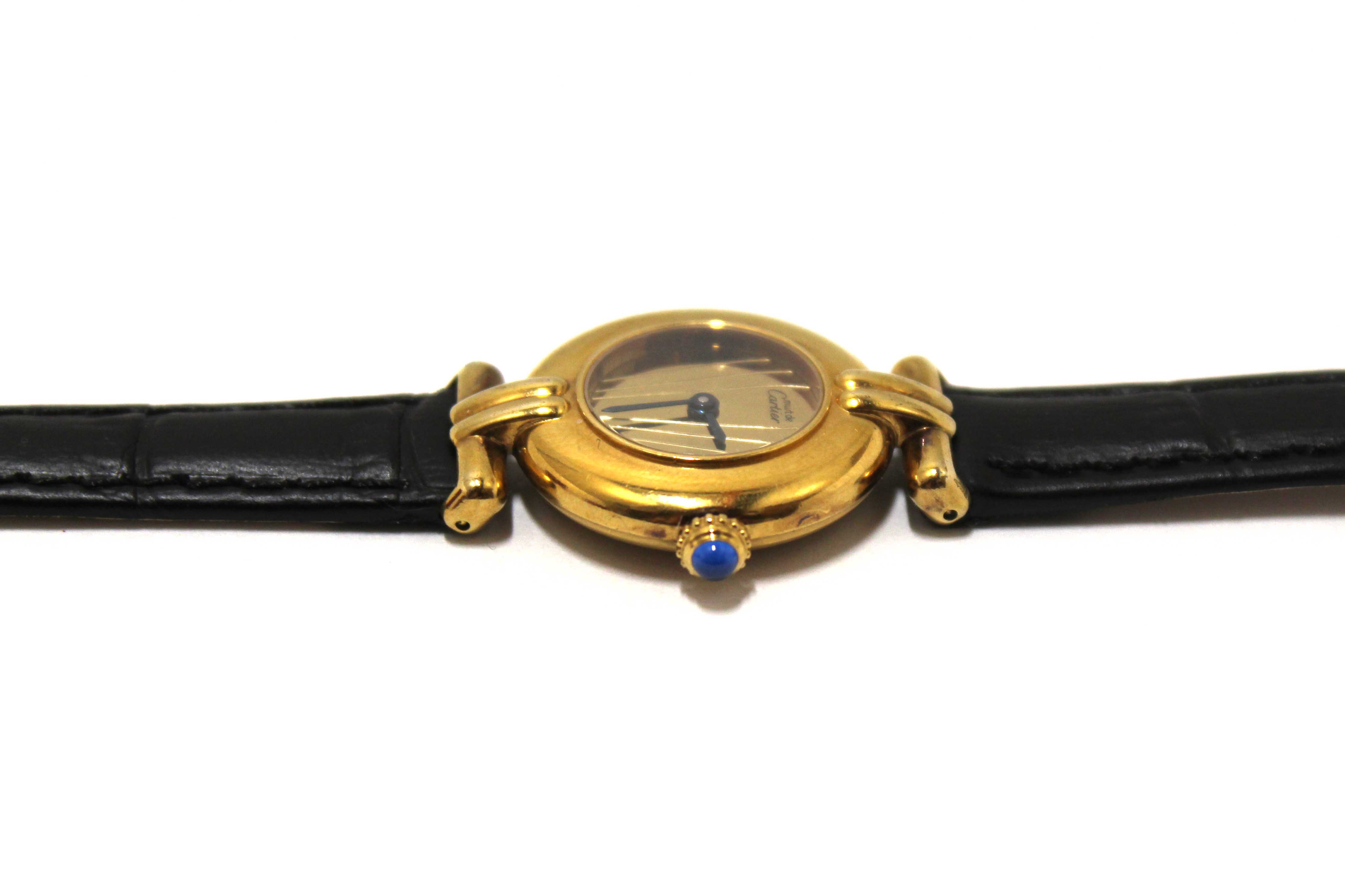 Authentic Cartier Vintage Must De Colisee Vermeil Watch 078301
