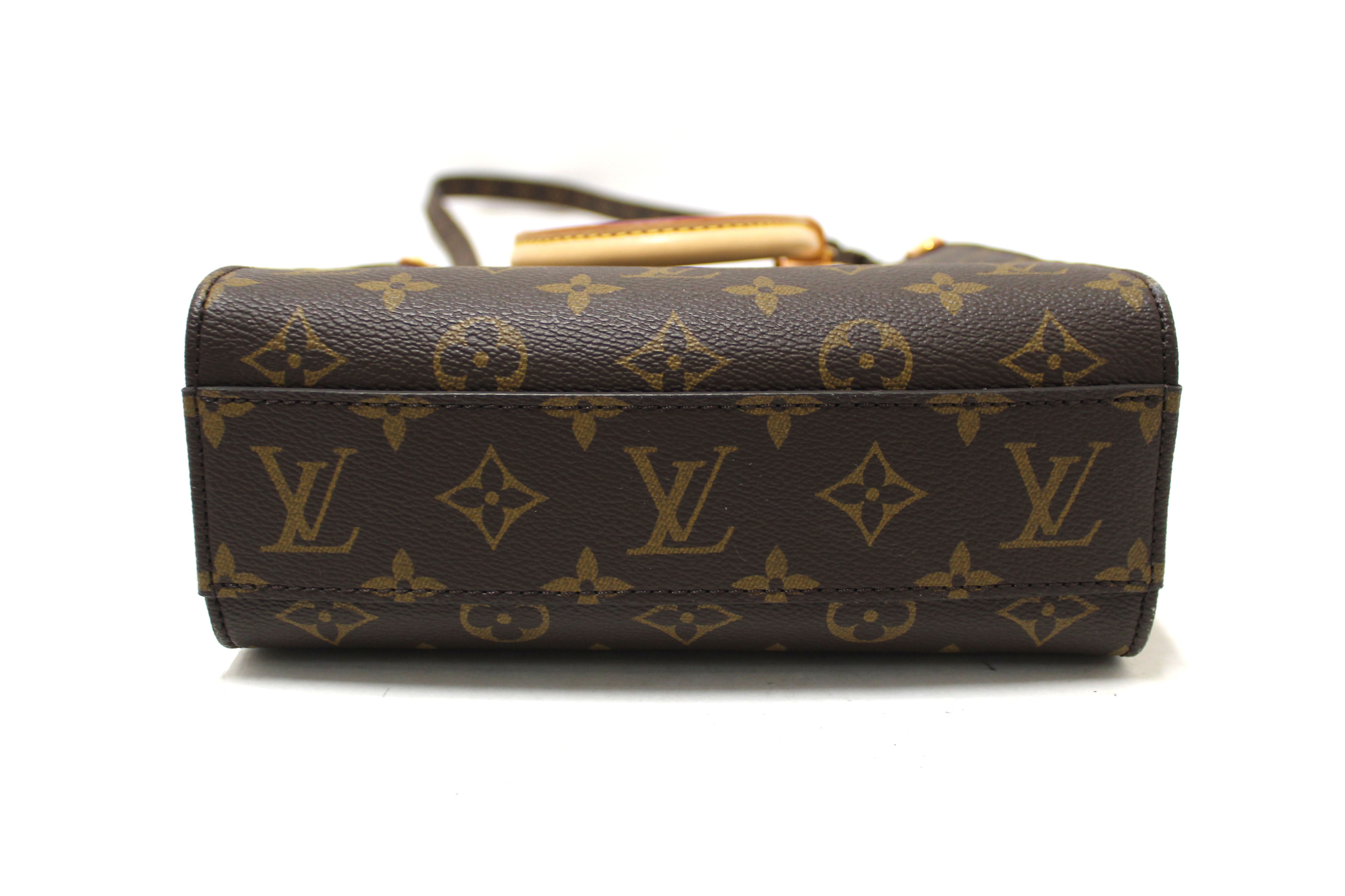 Authentic Louis Vuitton Classic Monogram Canvas Sac Plat BB Handbag