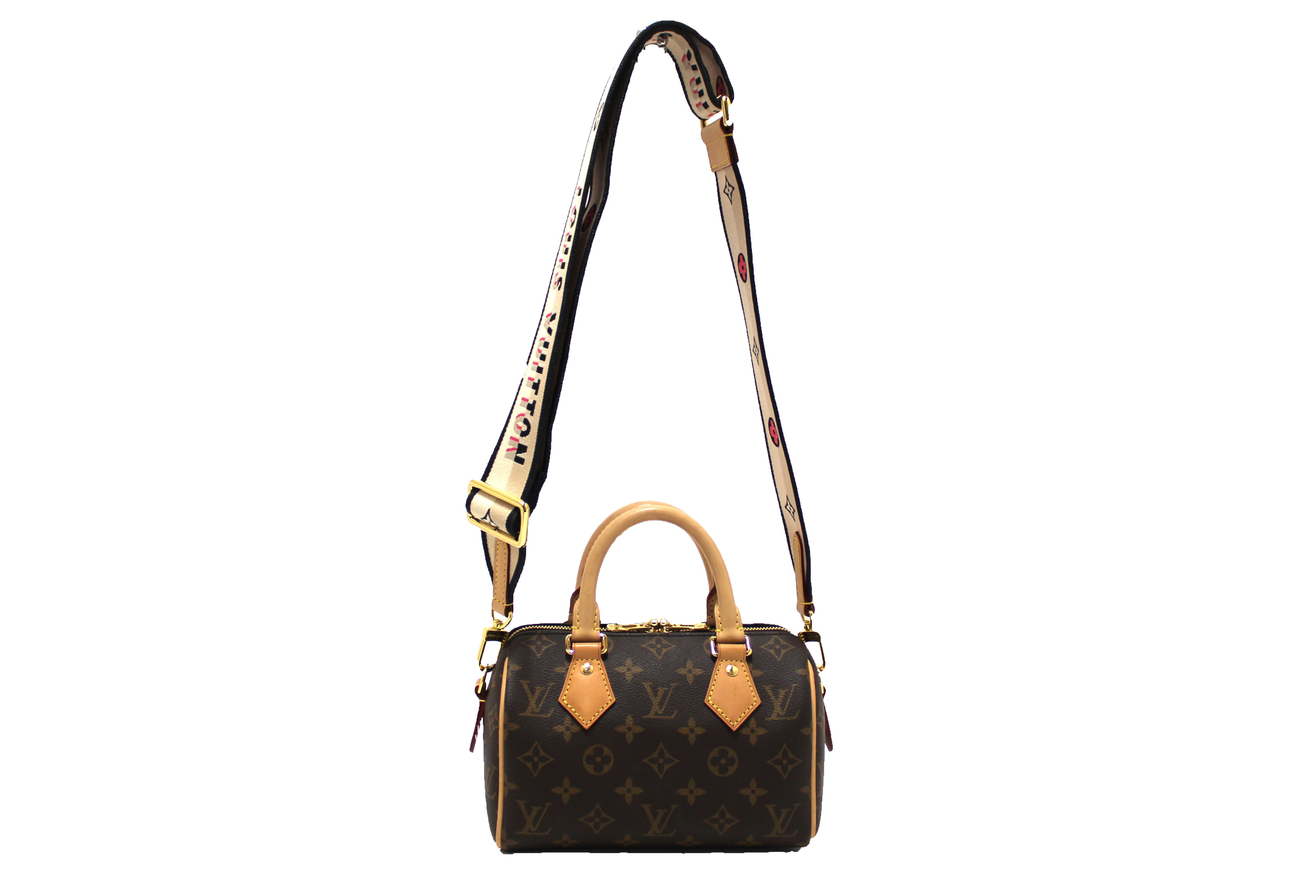 Authentic Louis Vuitton Classic Monogram Speedy 20 Bandoulière Bag