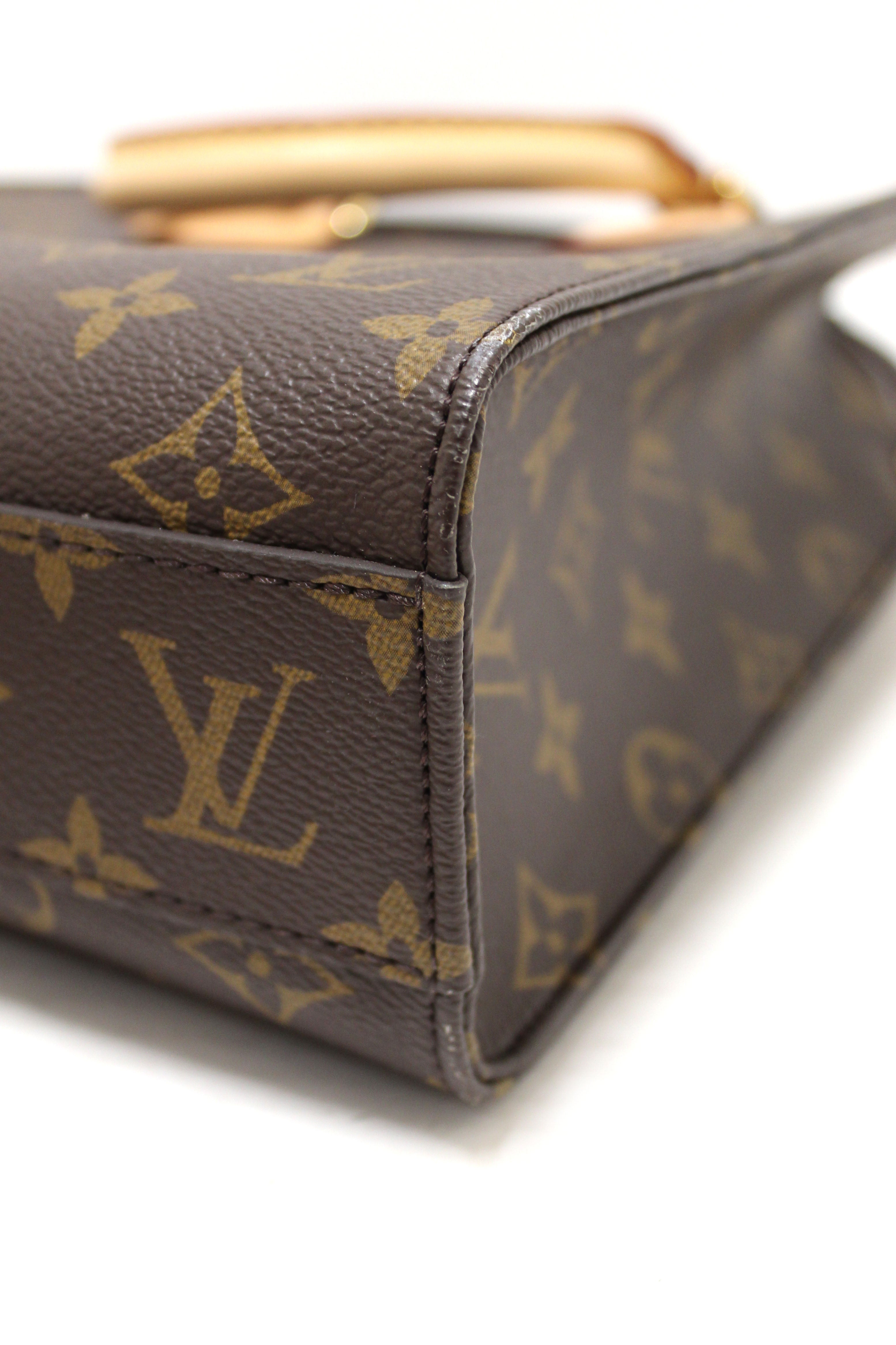 Authentic Louis Vuitton Classic Monogram Canvas Sac Plat BB Handbag