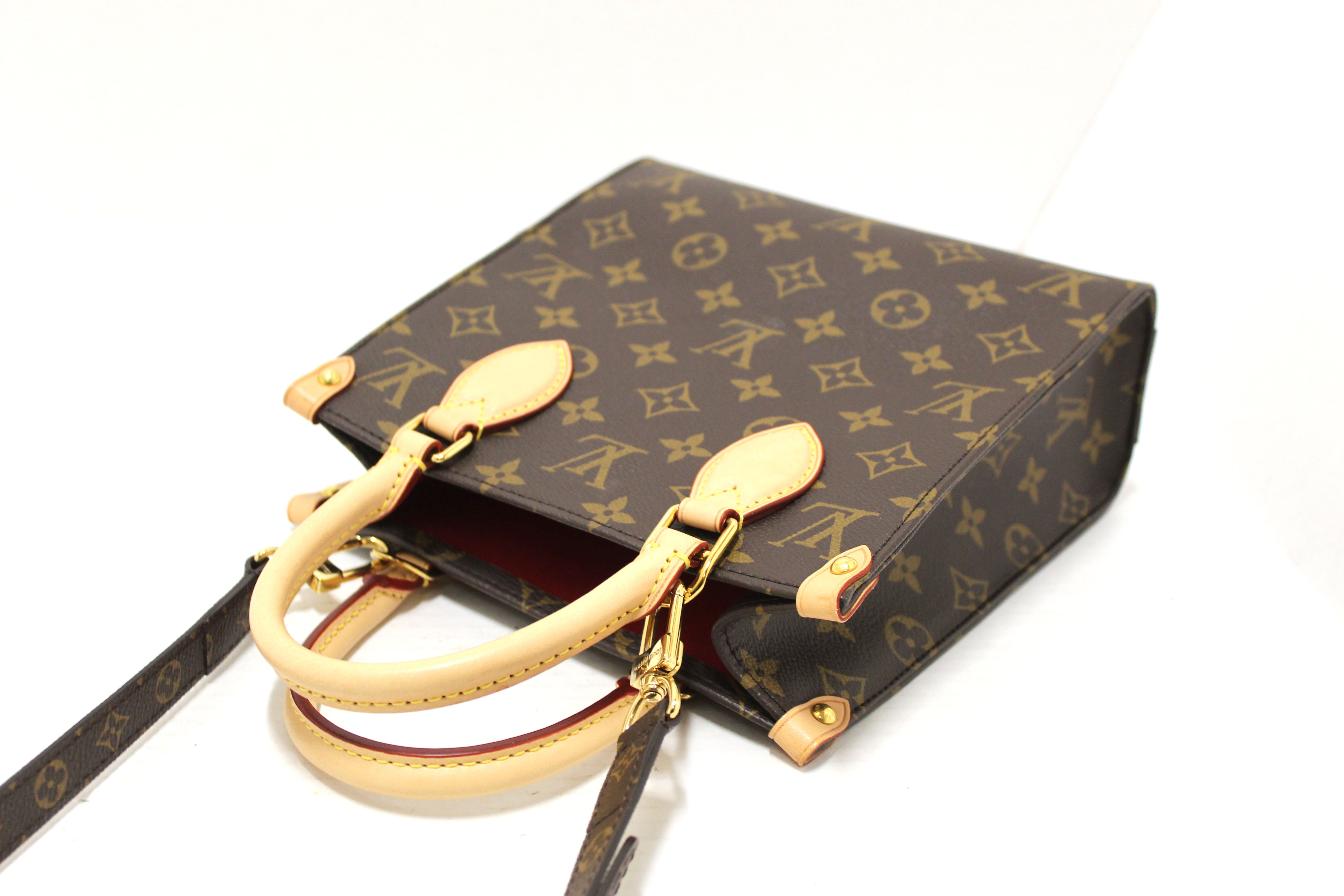 Authentic Louis Vuitton Classic Monogram Canvas Sac Plat BB Handbag