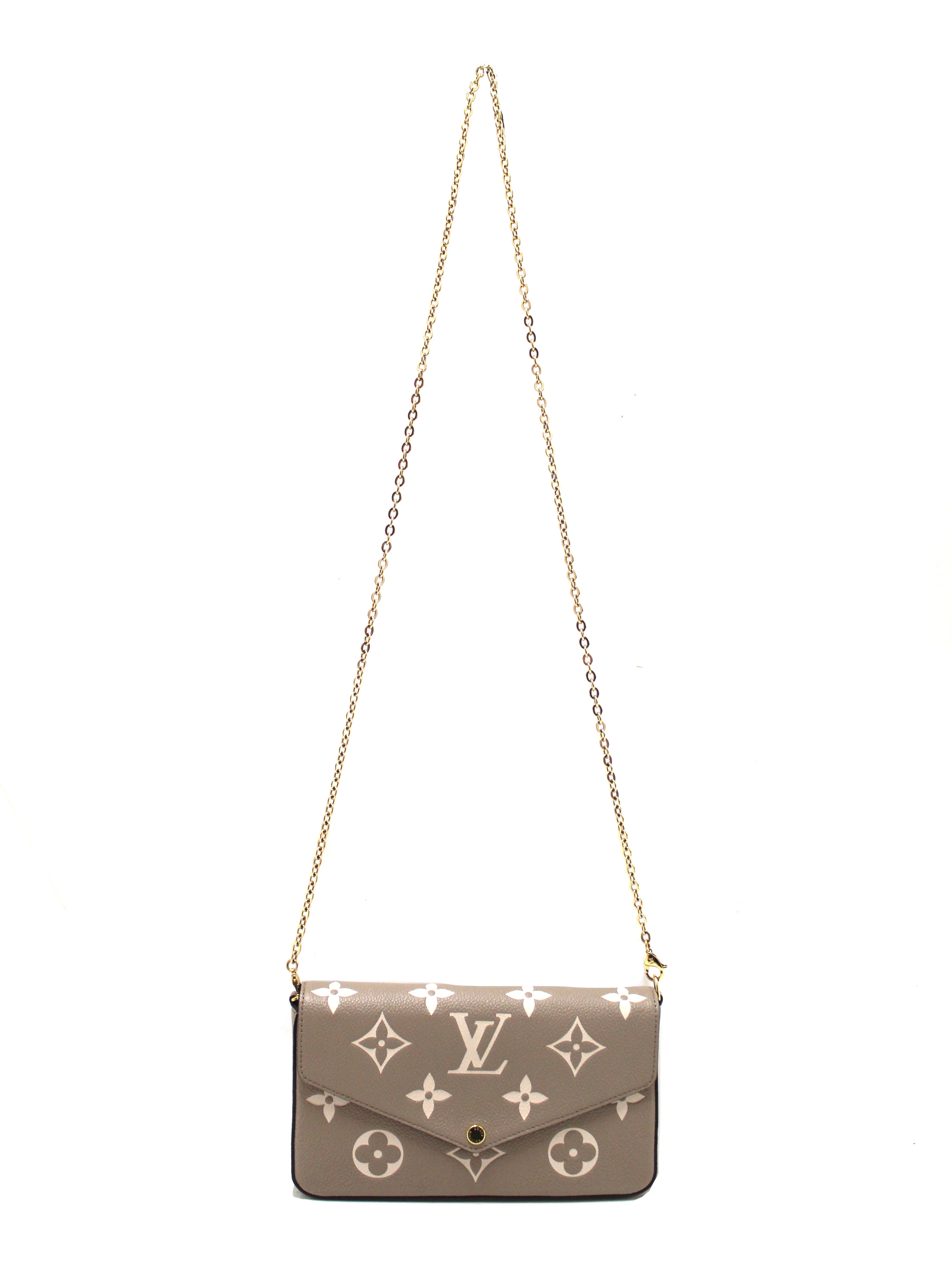 Louis Vuitton // Grey & Cream Felicie Pochette Bag – VSP Consignment