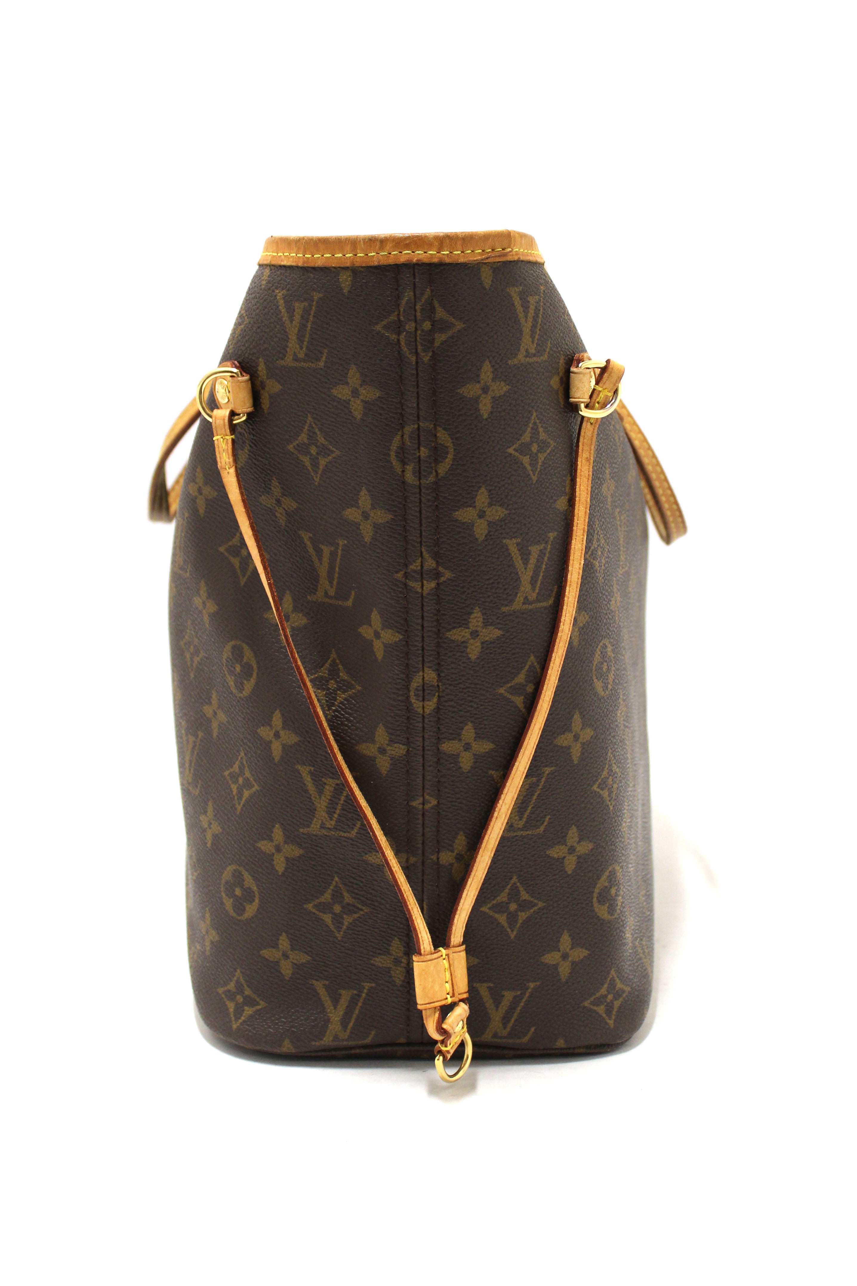 Authentic Louis Vuitton Classic Monogram Neverfull MM Shoulder Tote Bag