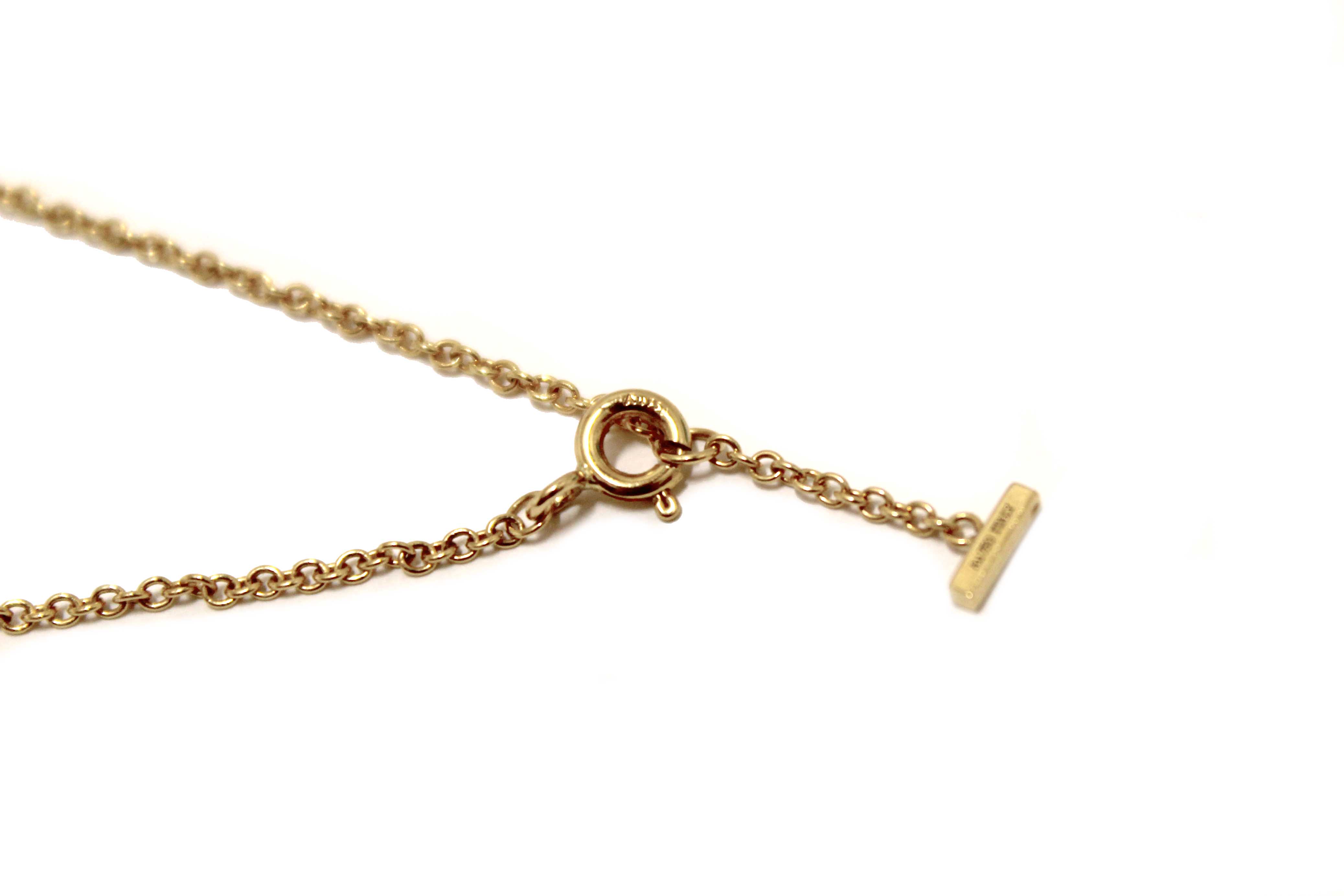 Authentic Tiffany & Co 18K Yellow Gold with Diamonds Tiffany T Smile Bracelet