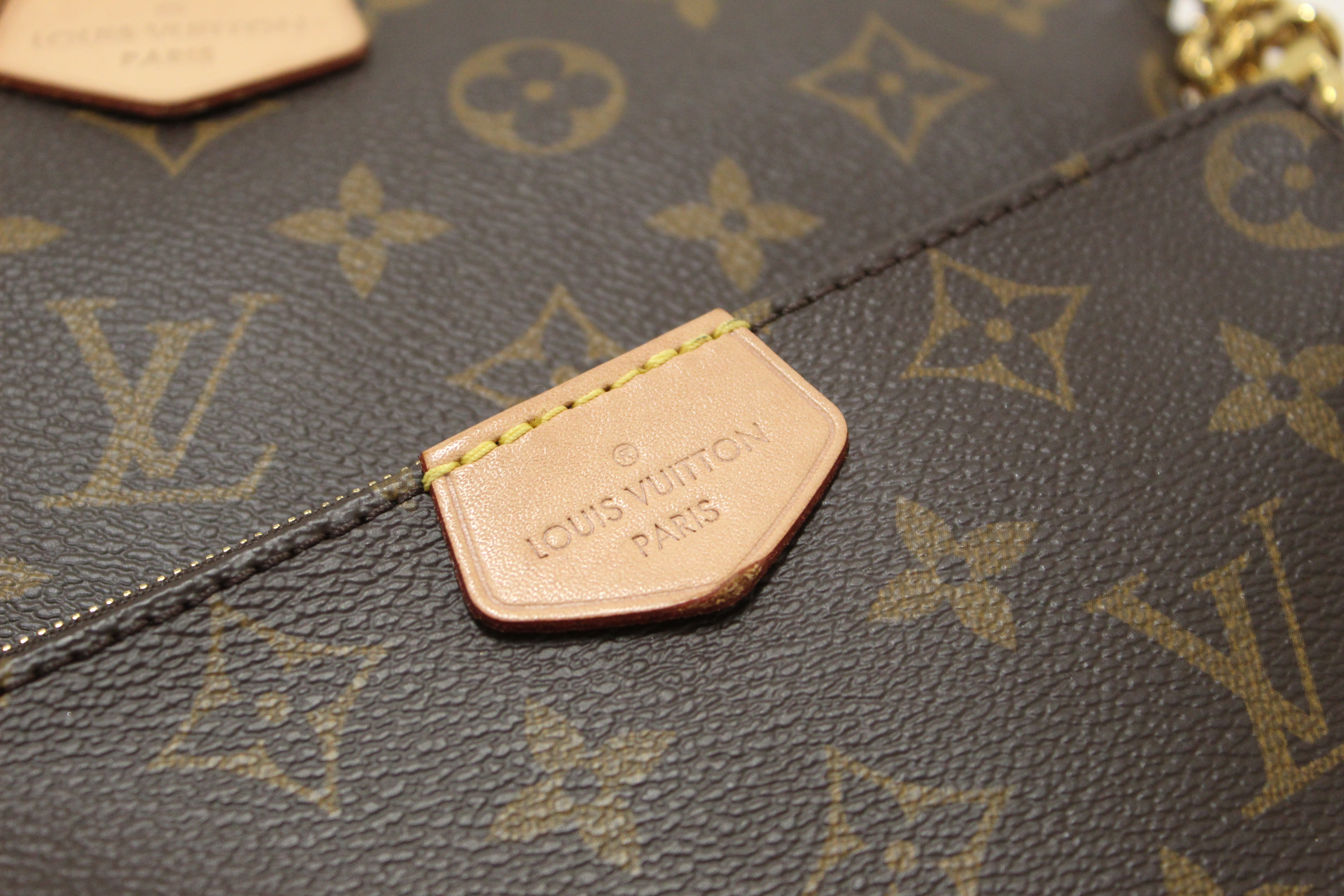 Authentic Louis Vuitton Classic Monogram Khaki PInk Strap Multi-Pochette Accessoires Bag