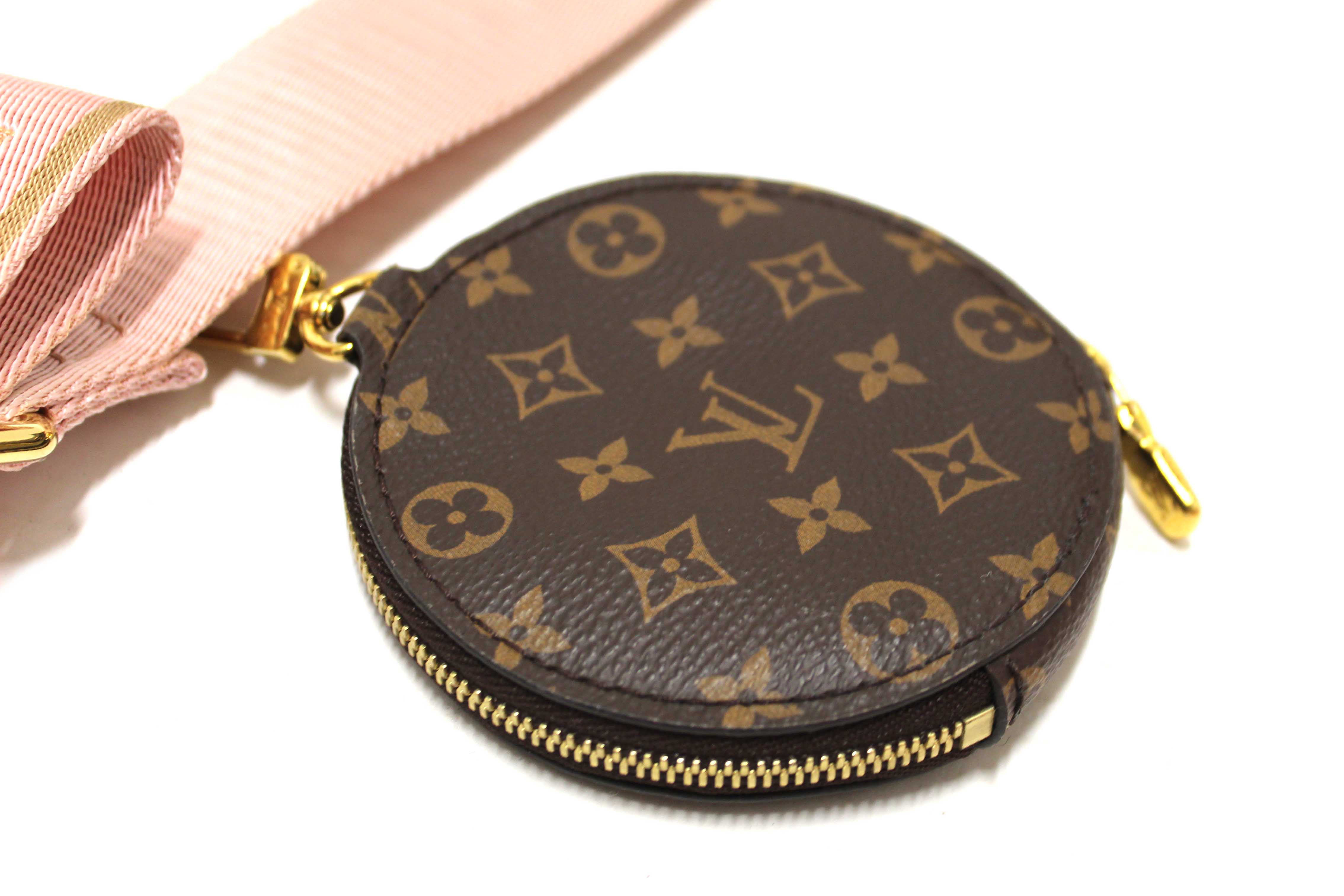 Authentic Louis Vuitton Classic Monogram Khaki PInk Strap Multi-Pochette Accessoires Bag