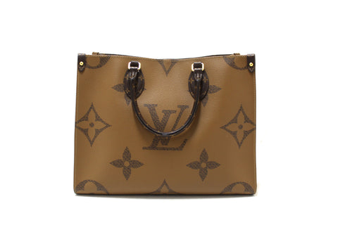 Authentic Louis Vuitton Giant Monogram Canvas OnTheGo MM Tote Bag