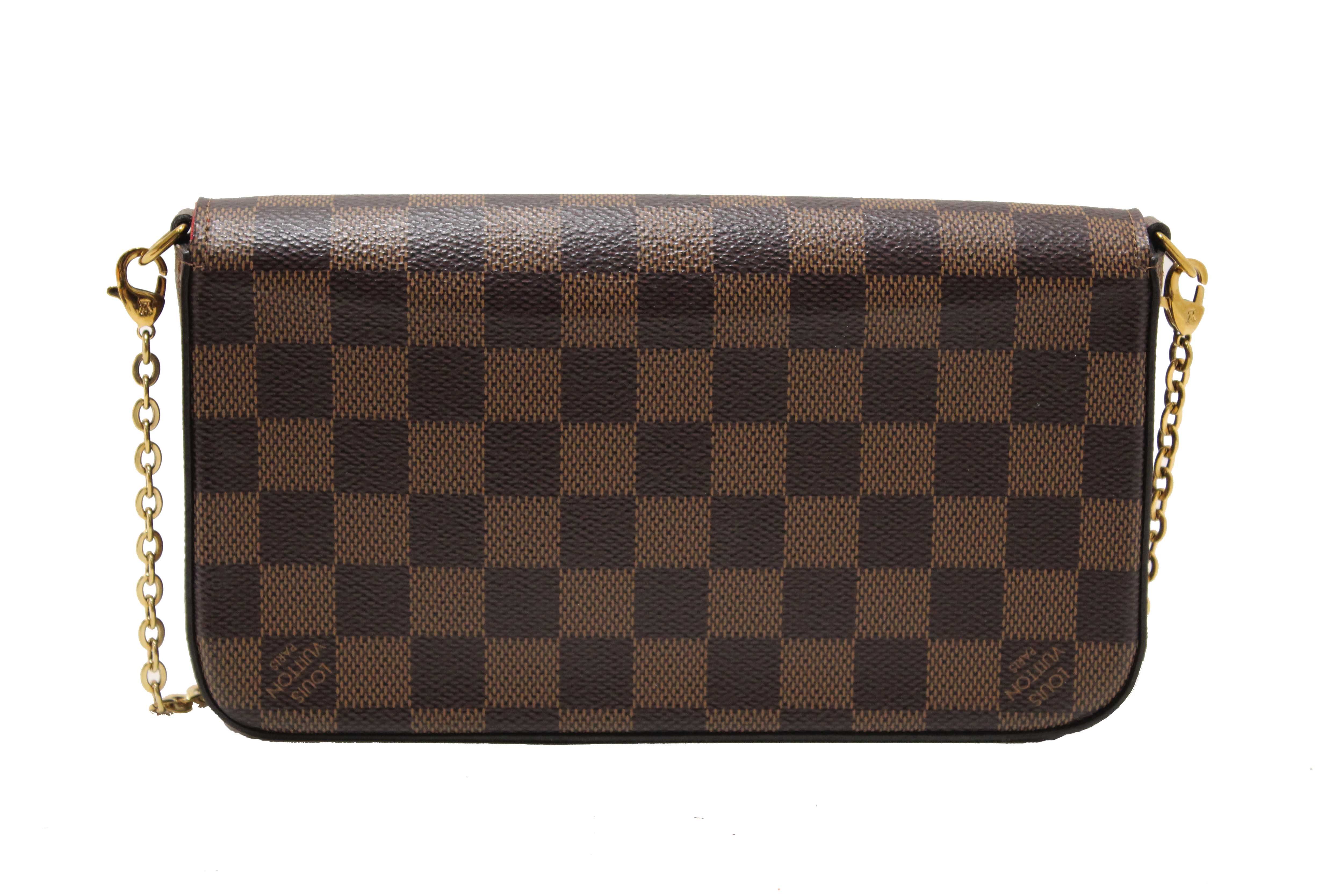 Authentic Louis Vuitton Damier Ebene Canvas Felicie Pochette Bag
