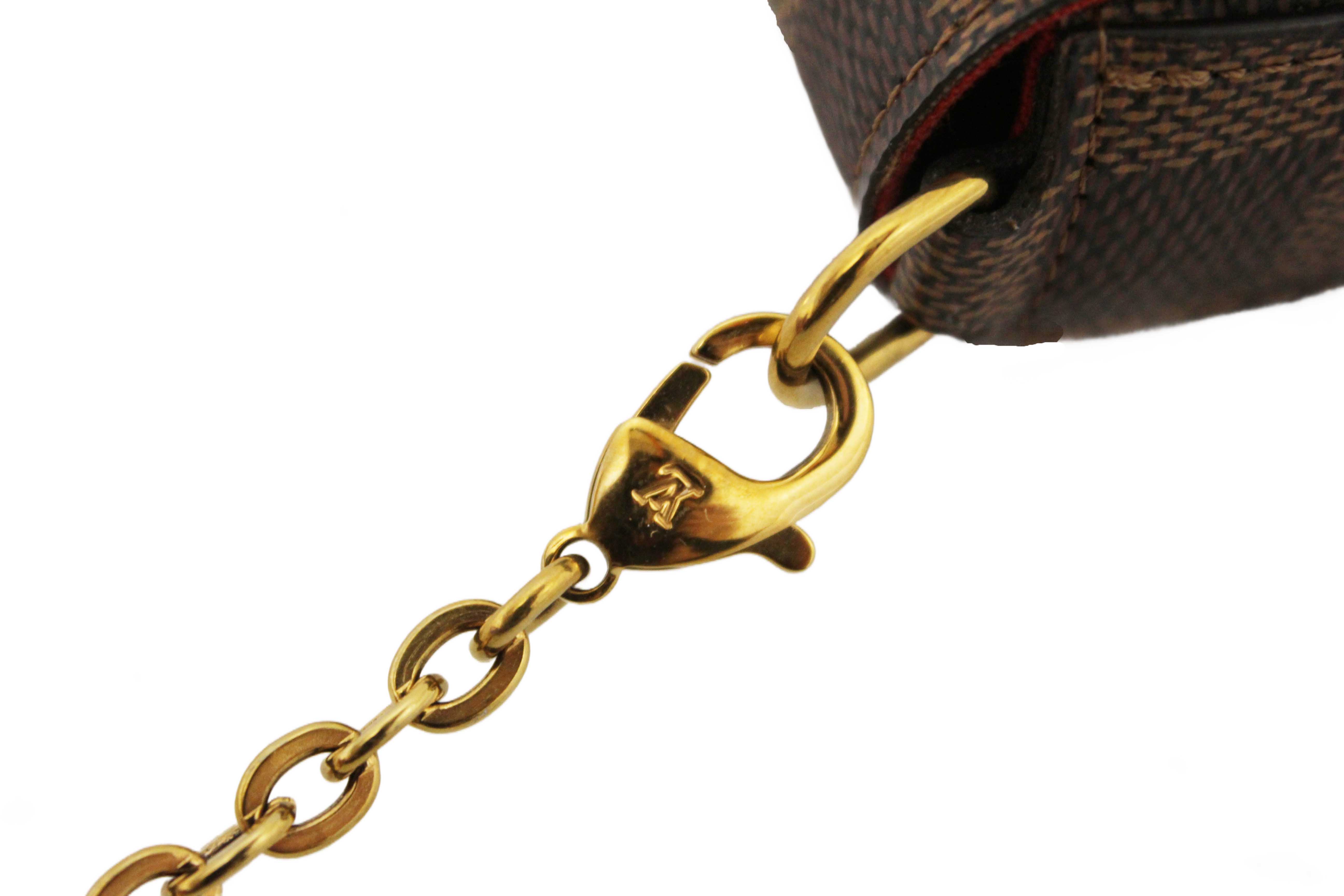 Authentic Louis Vuitton Damier Ebene Canvas Felicie Pochette Bag