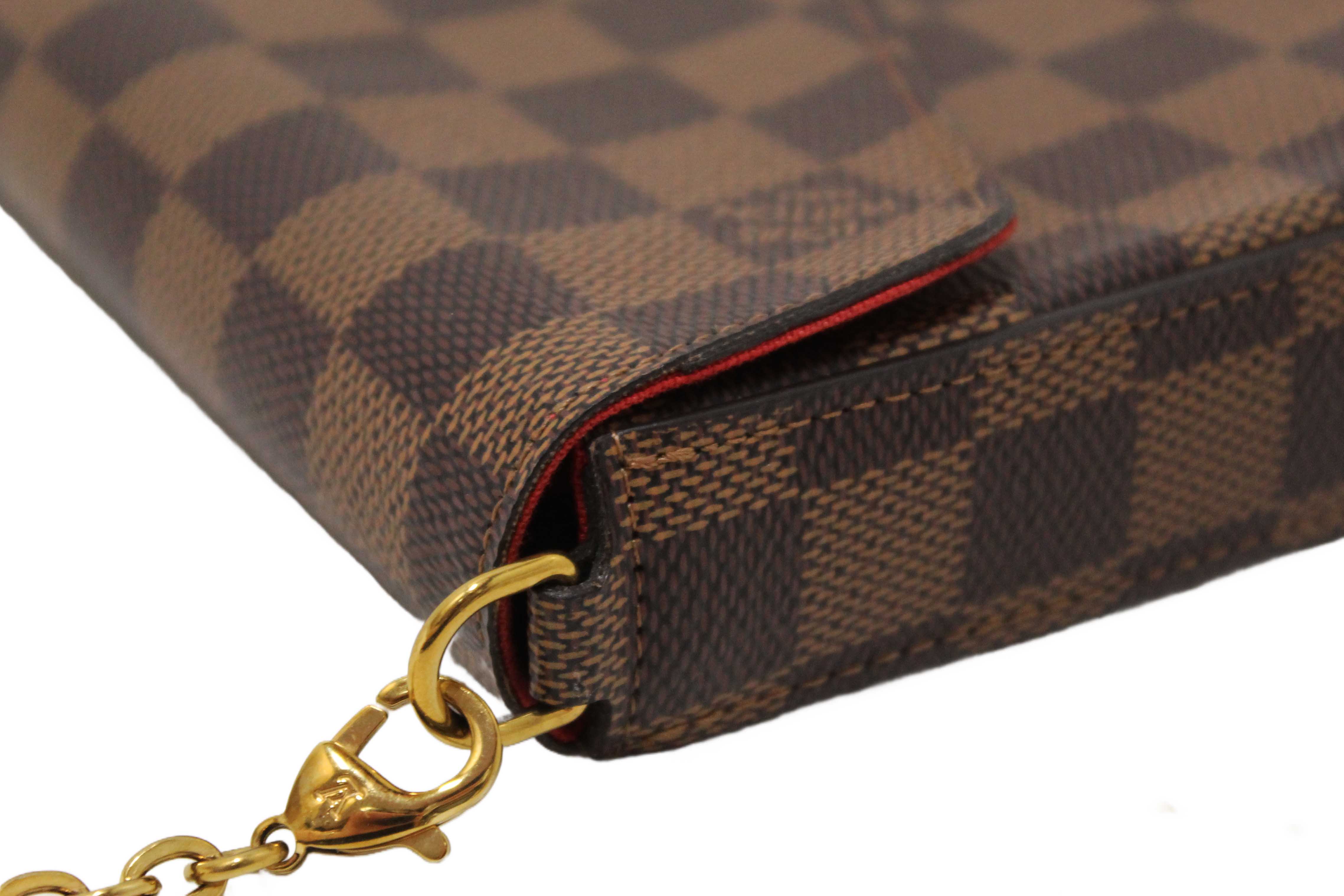 Authentic Louis Vuitton Damier Ebene Canvas Felicie Pochette Bag